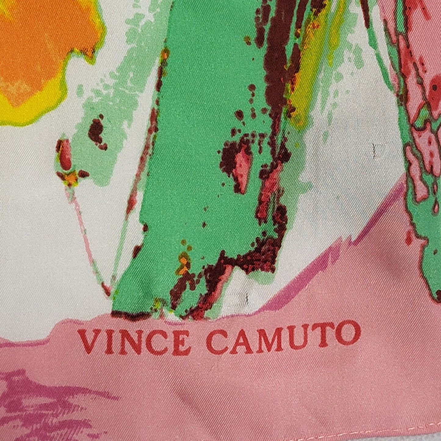 Vince Camuto Vintage 90's Multicoloured Floral Square Scarf Womens 34'' X 34''