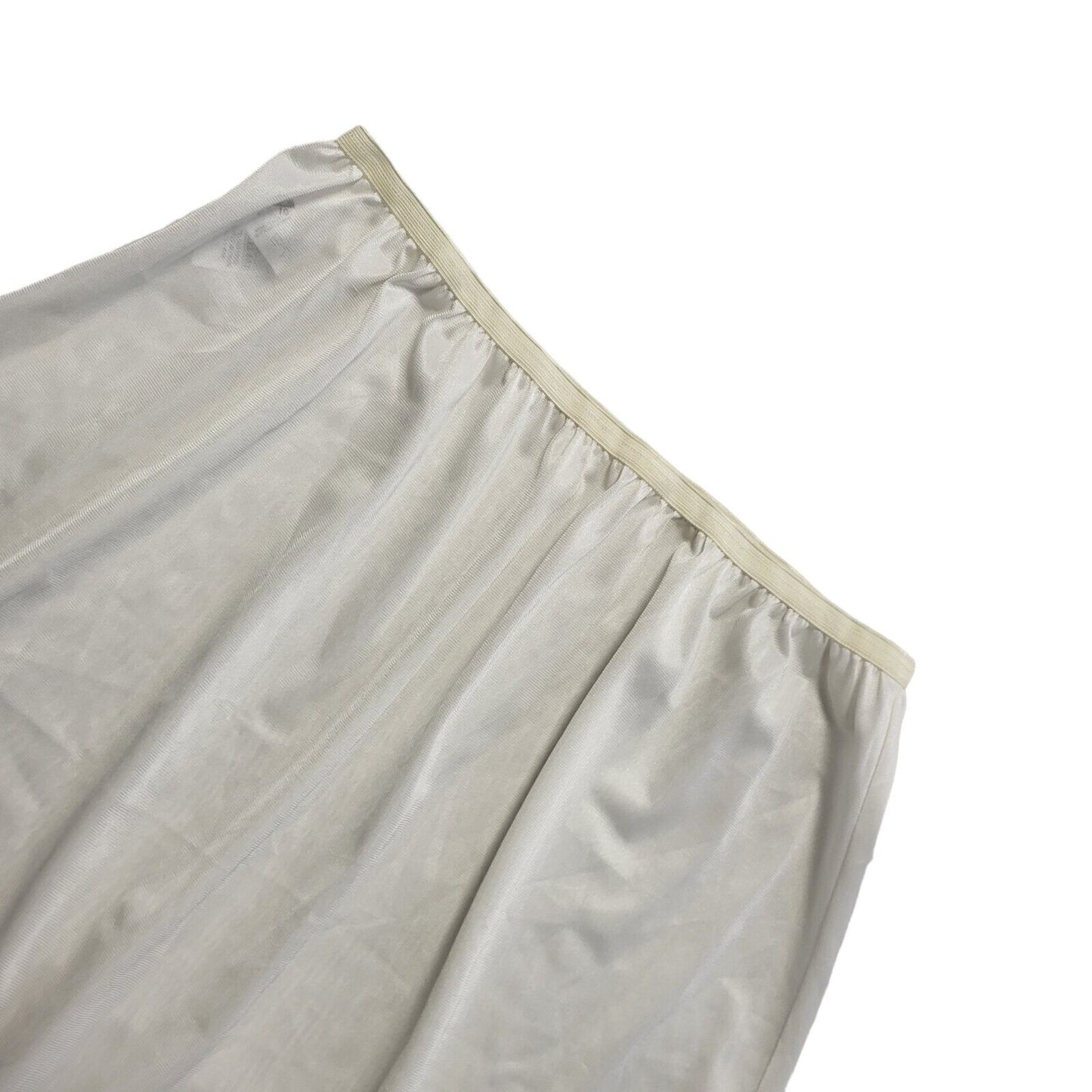Marks and Spencer Vintage 80's Cream Slip Skirt Womens UK 18 W36