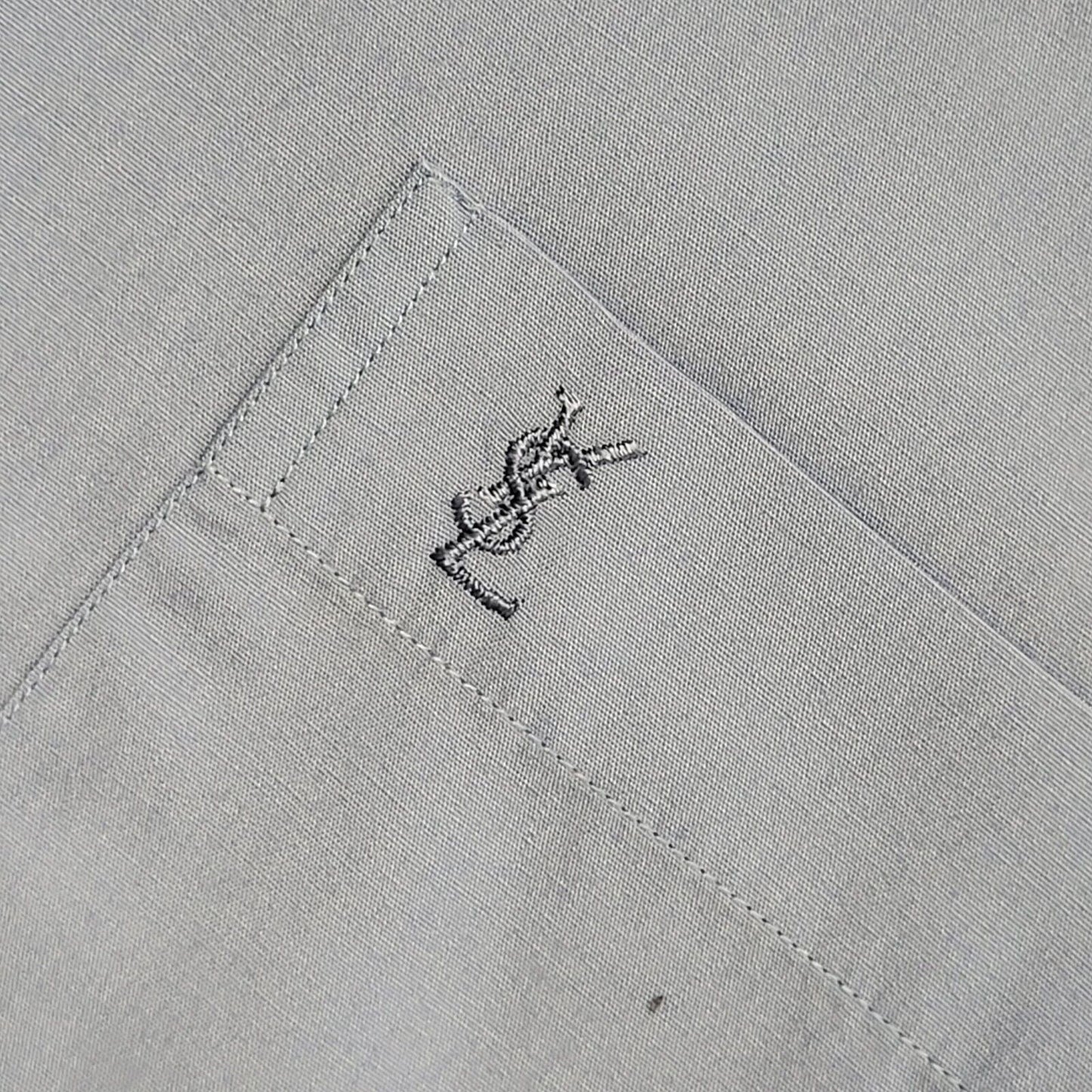 Yves Saint Laurent Vintage 90s Blue Long Sleeve Shirt Uk Men's Size XL