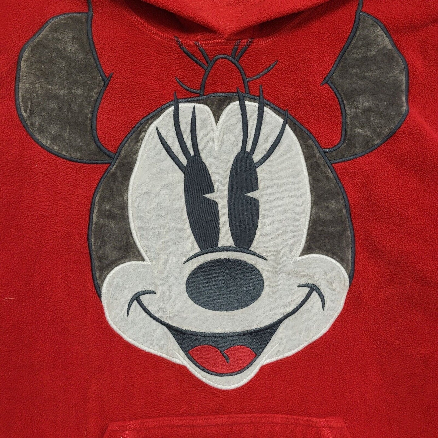 Disneyland Vintage 90s Red Fleece Hoodie Uk Women's Size XL