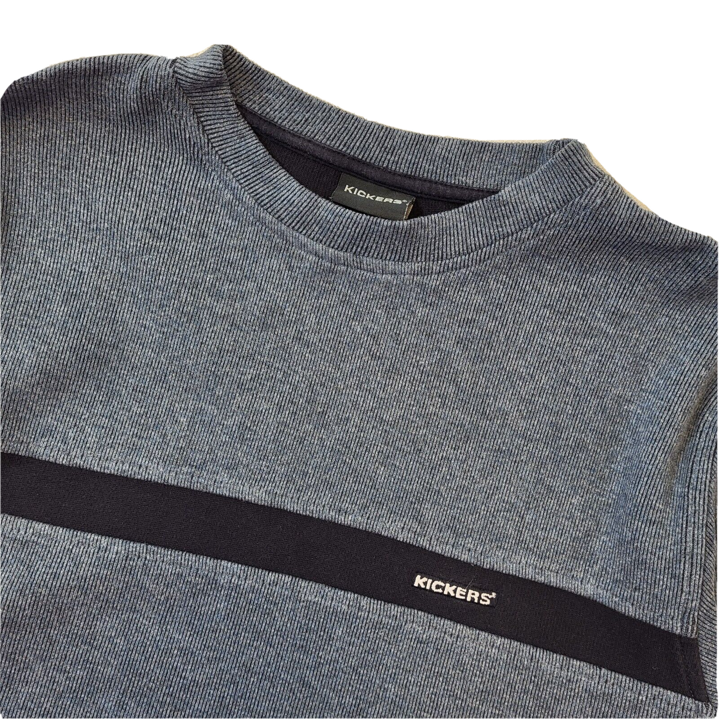 Kickers Y2K Vintage Blue Crew Neck Jumper Men's Size Medium