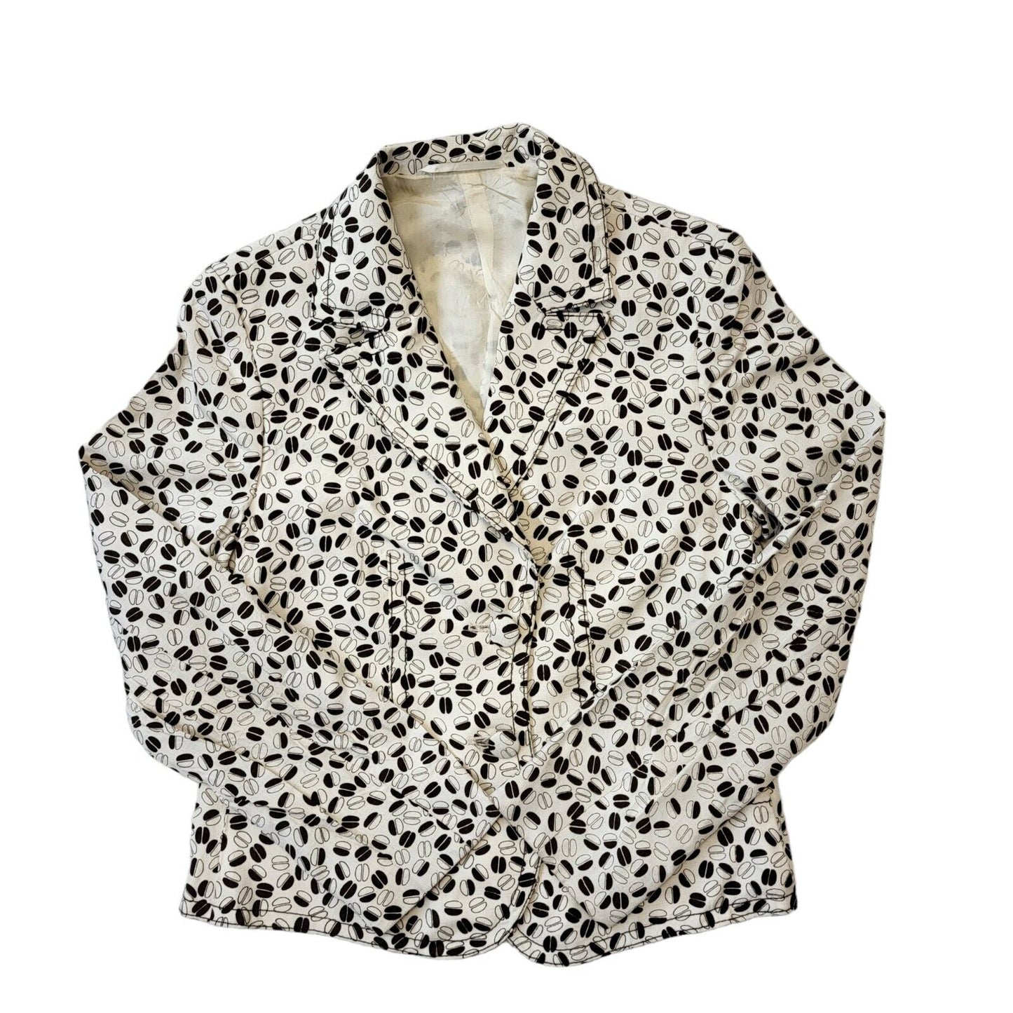 70s Vintage Coffee Bean Design Jacket Women's Size 8
