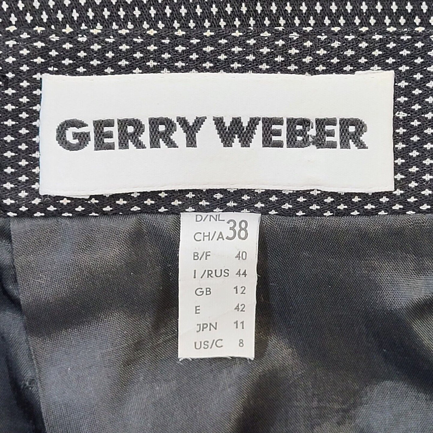 Gerry Weber 90s Vintage Black & White Pencil Skirt Women's Size 12 W30