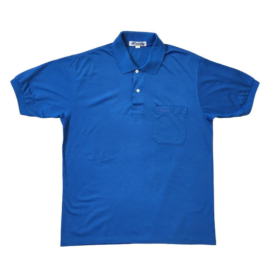 Mizuno 90s Vintage Blue Short Sleeve Golf Polo Shirt Men's Size Large