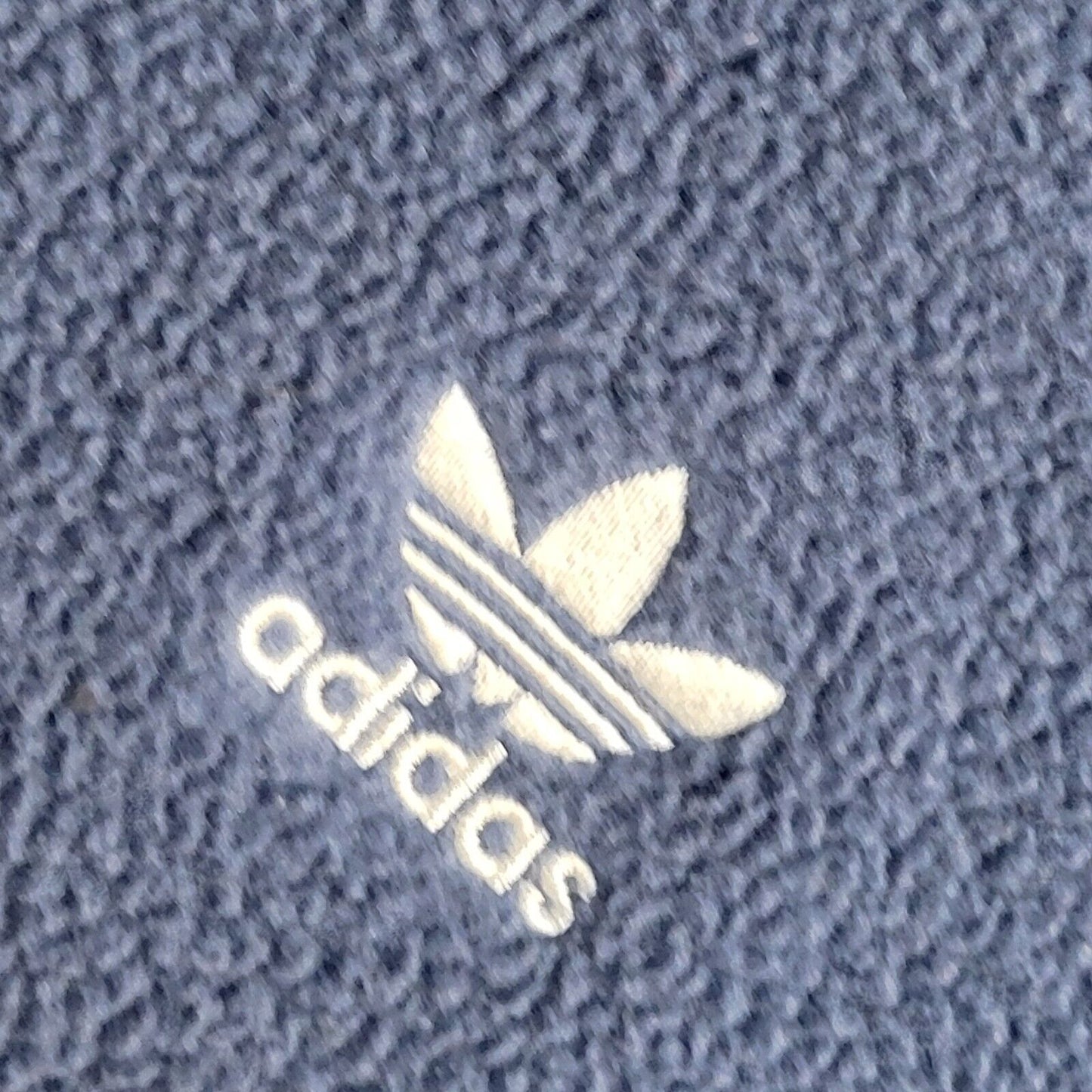 Adidas Vintage 90s Blue Fleece Cropped Hooded Jacket Uk Women's Size 10