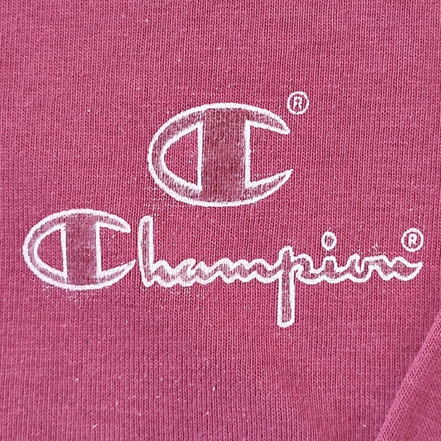 90s Vintage Champion Pink 1/4 Button Sweatshirt Jumper Men's Size Large