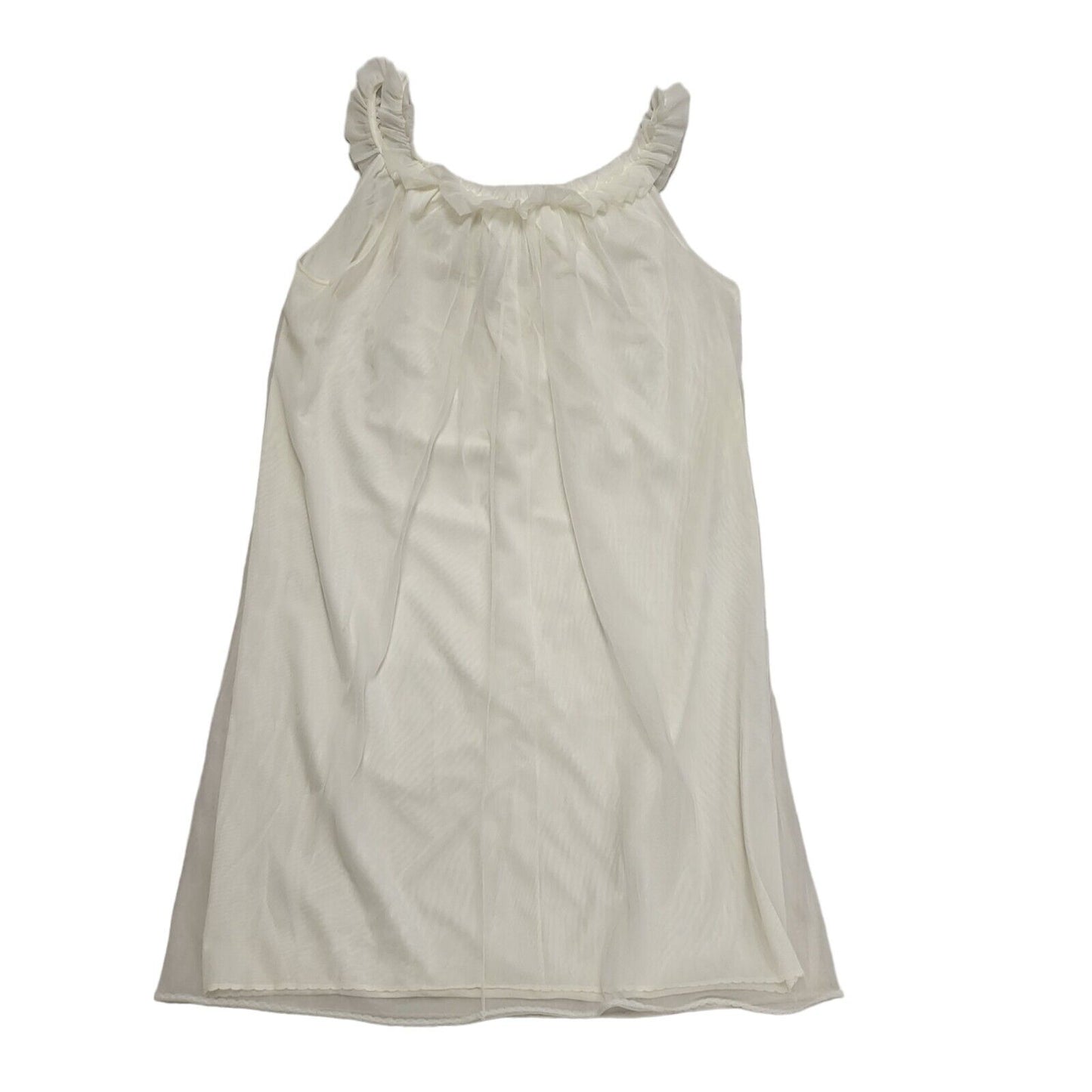 Vintage 60s White Sleeveless Night Dress Women's Size 14