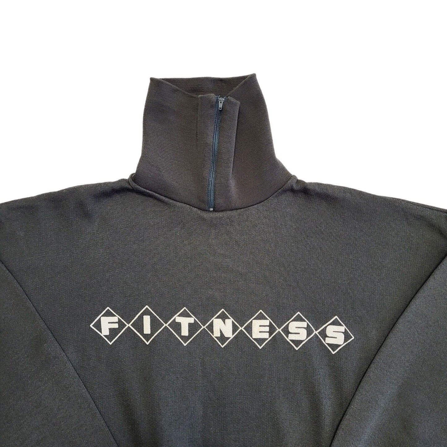 90s Vintage Fitness Grey High Neck Sweatshirt Men's Size XL