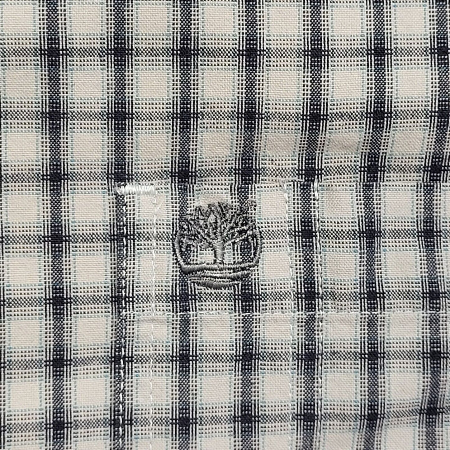 Timberland Vintage 90's Grey & Blue Checked Long Sleeve Shirt Mens UK XL