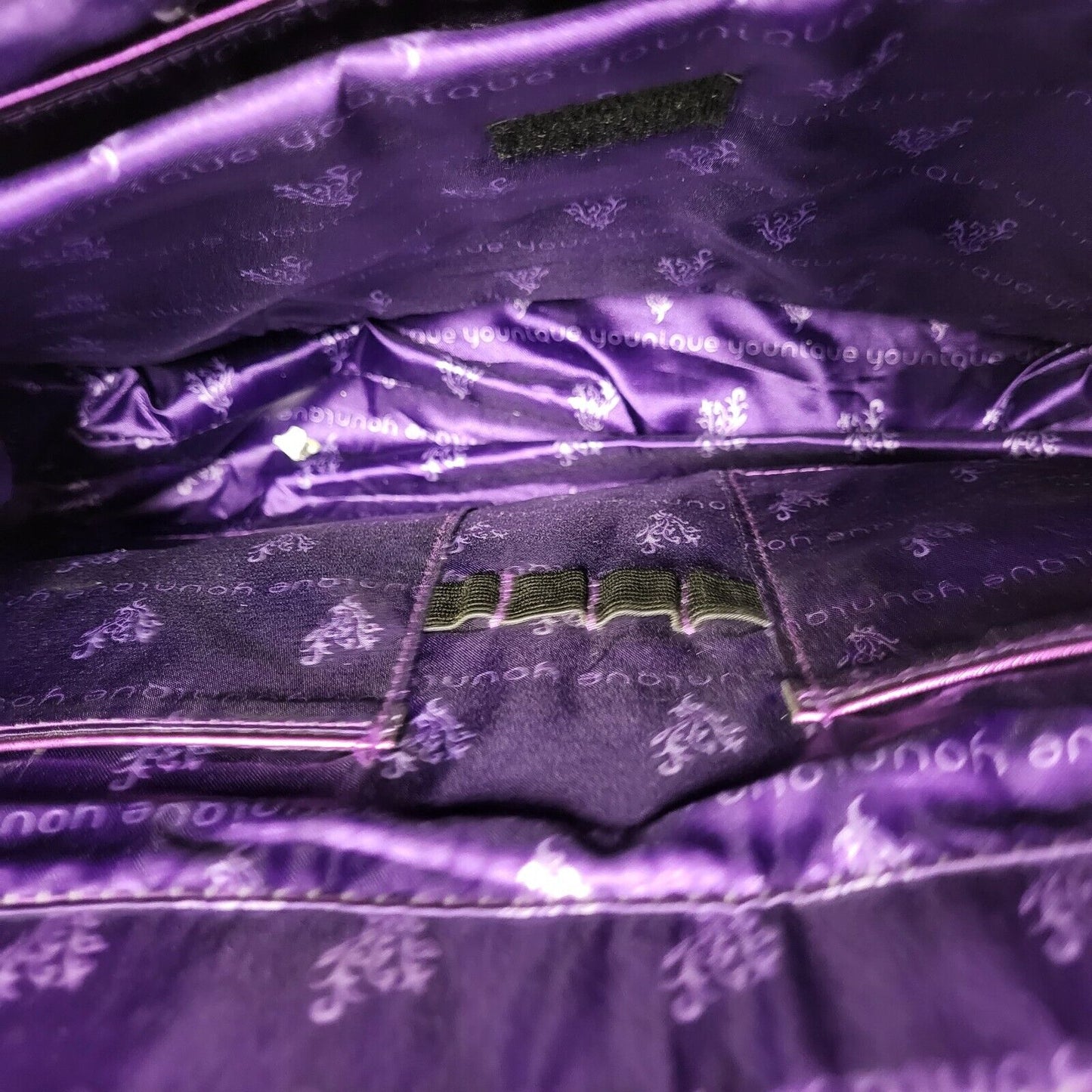 Younique Purple Leather Shoulder Hand Bag Uk Women's Size 14.5" x 11"