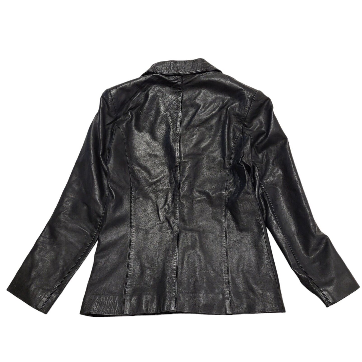 Live Tree Black Vintage 90s Leather Jacket Women's Size UK10