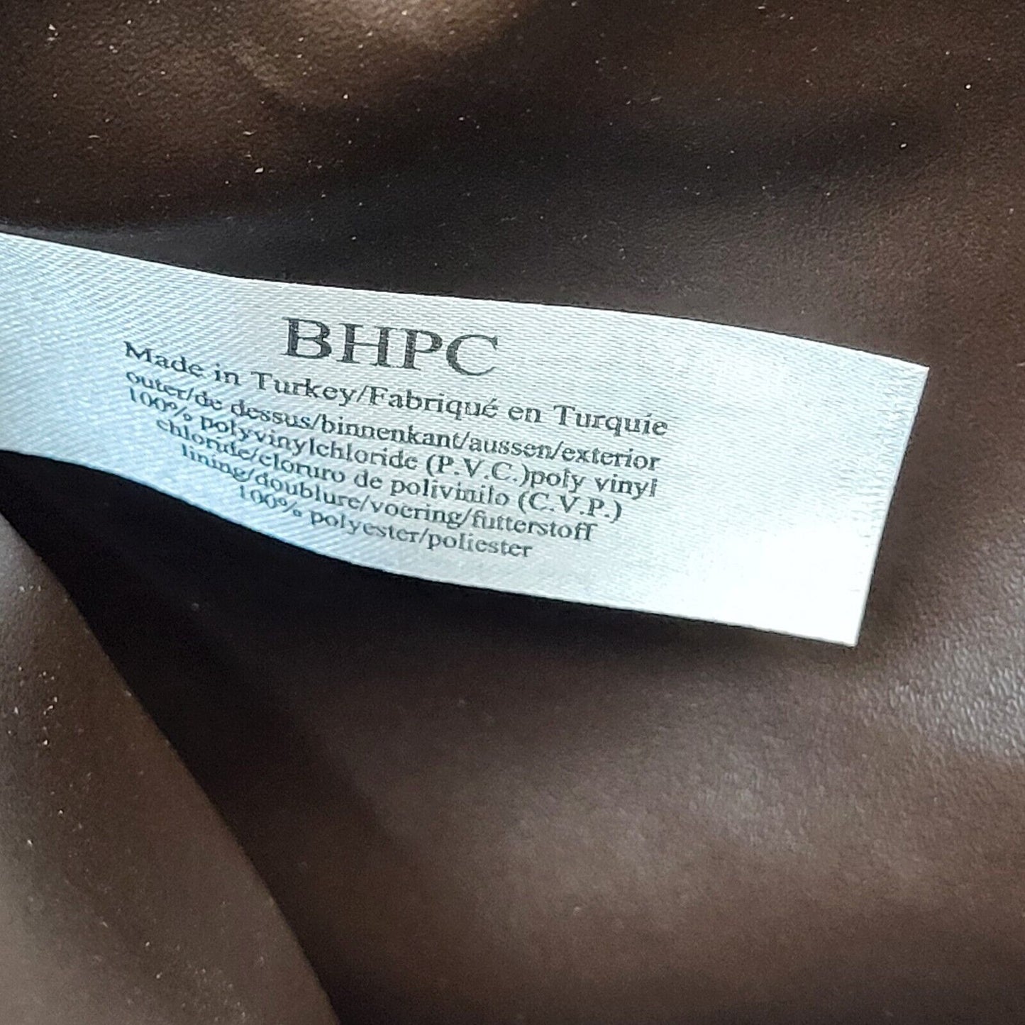 Beverly Hills Polo Club Brown Faux Leather Shoulder Bag Women's 12.5" x 16"