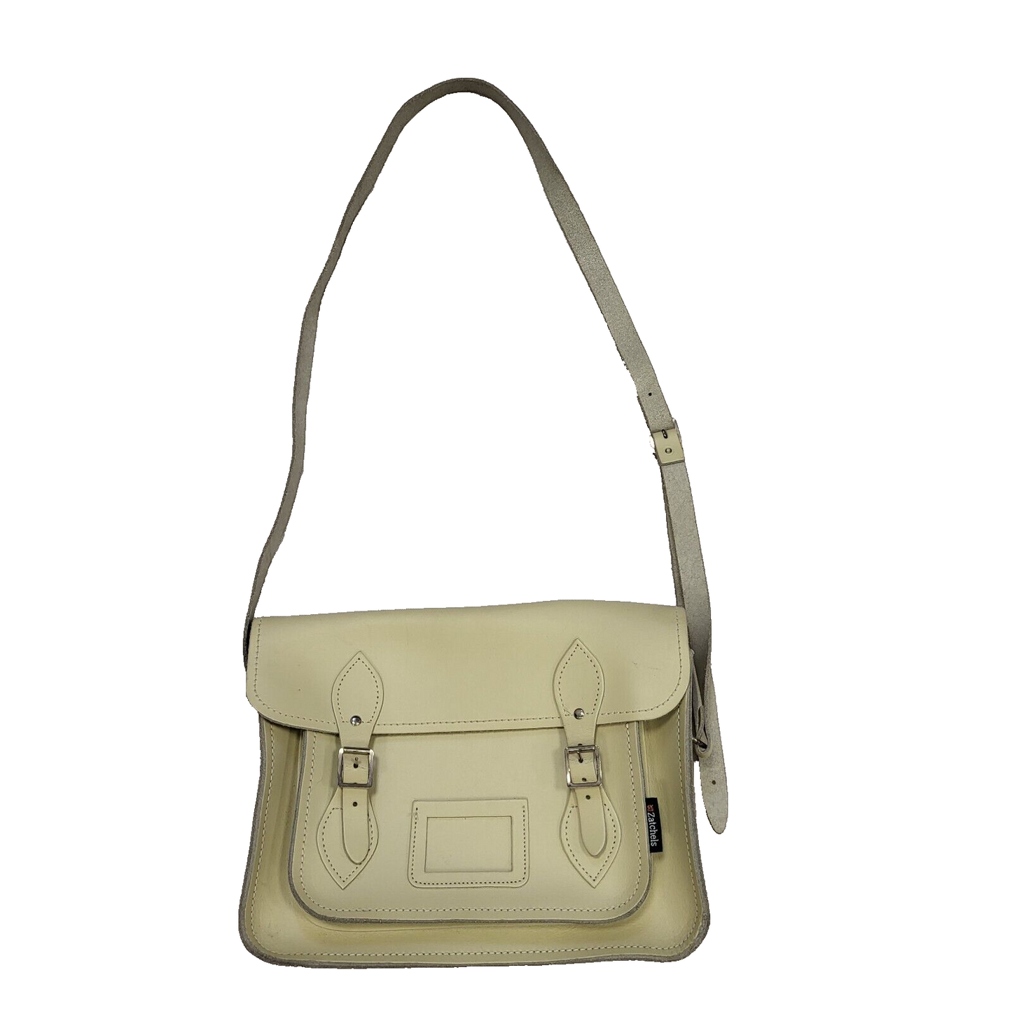 Zatchels Light Green Leather Pink Satchel Shoulder Bag Uk Women's 12" x 10"