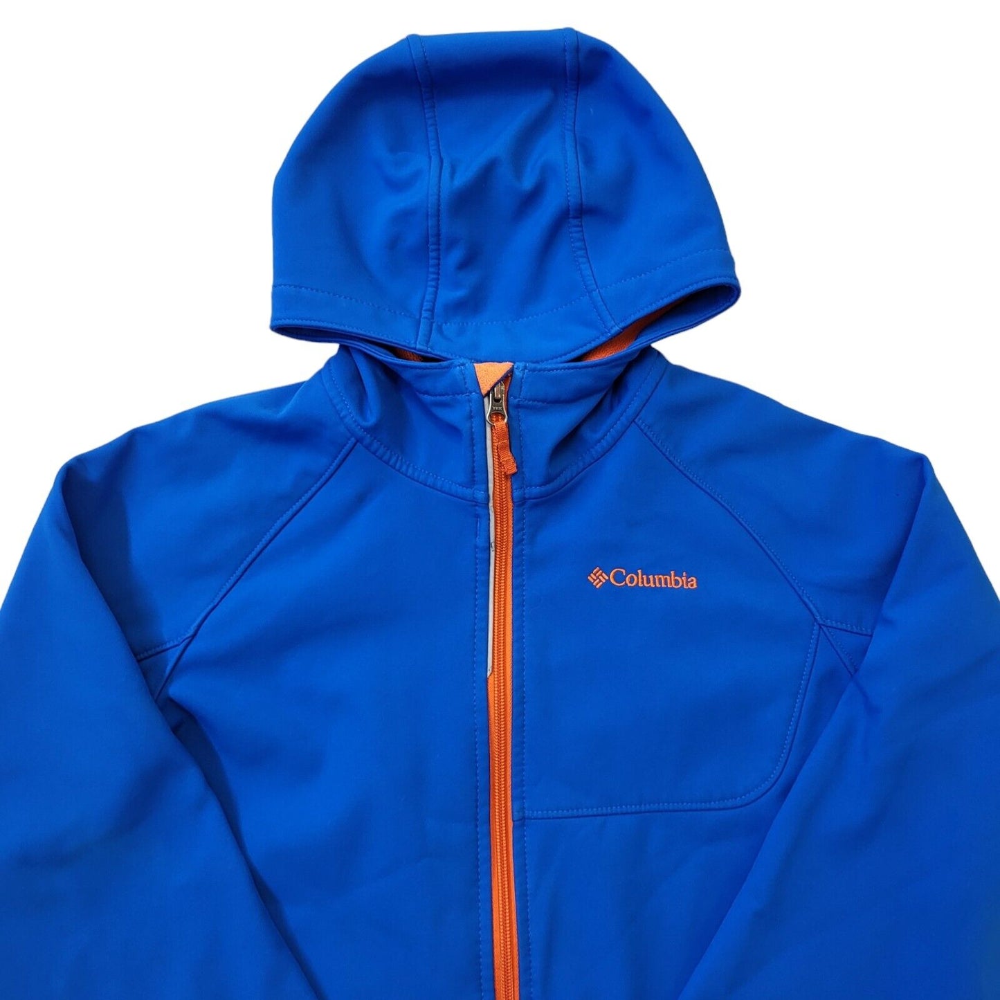 Columbia Blue & Orange Fleece Lined Hooded Jacket Women's Size Large