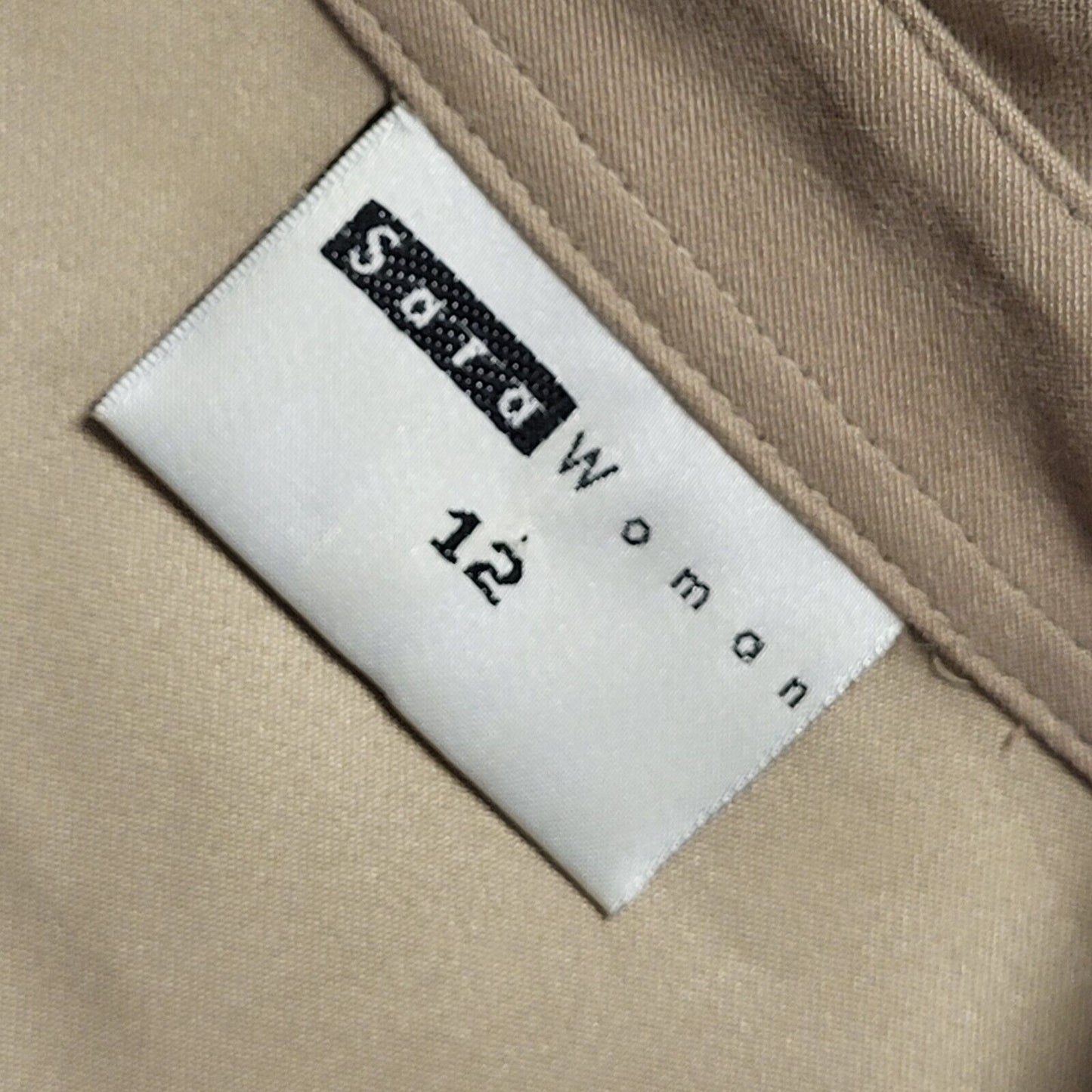 Sara Women Vintage 80's Brown 3/4 Length Sleeve Shirt Womens UK 12