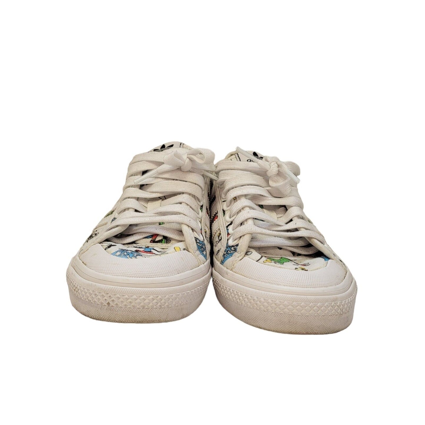Adidas White Disney Goofy Lace-up Sports Casual Trainers Uk Women's Size 7.5