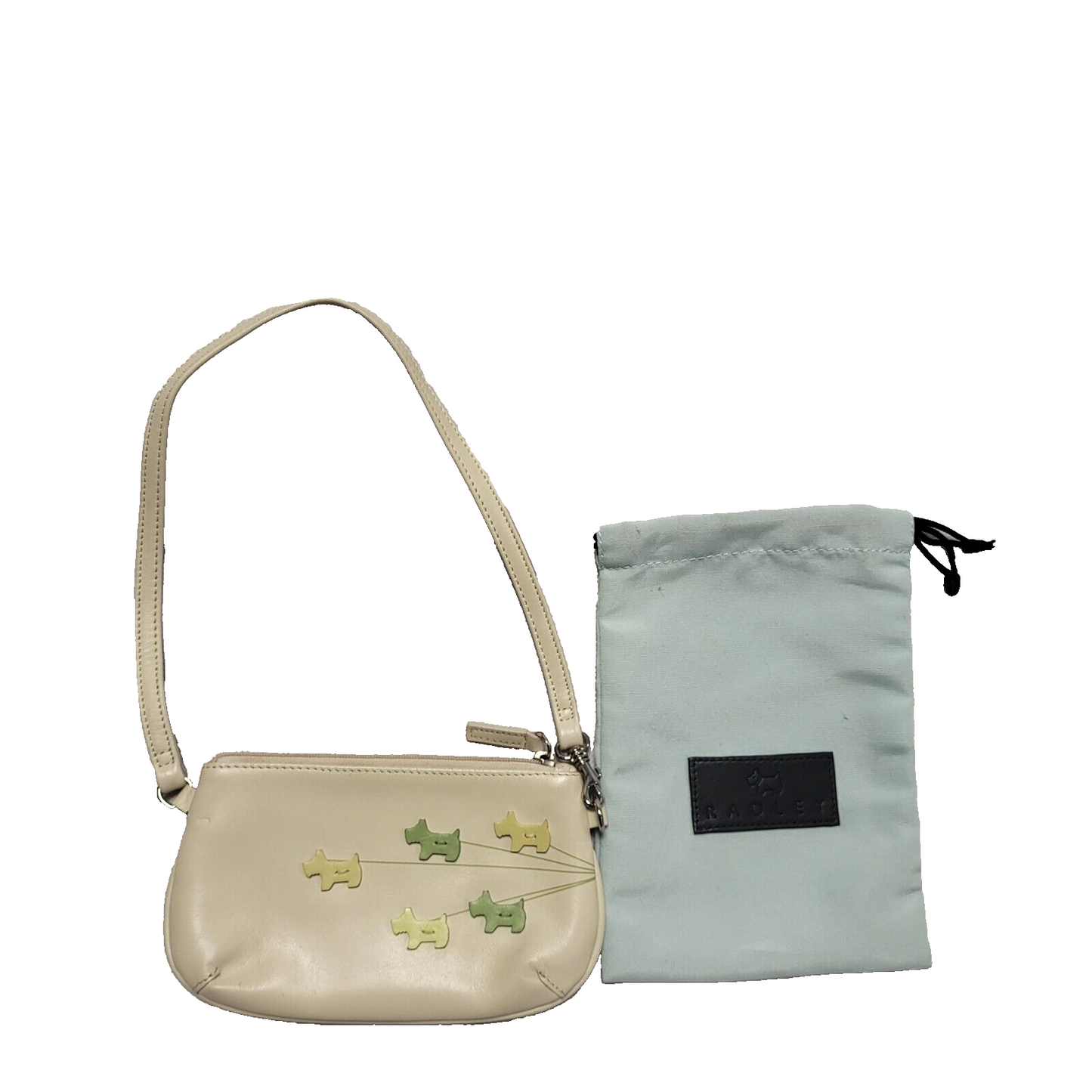 Radley Beige Leather Small Shoulder Hand Bag Uk Women's Size  7" x 4"