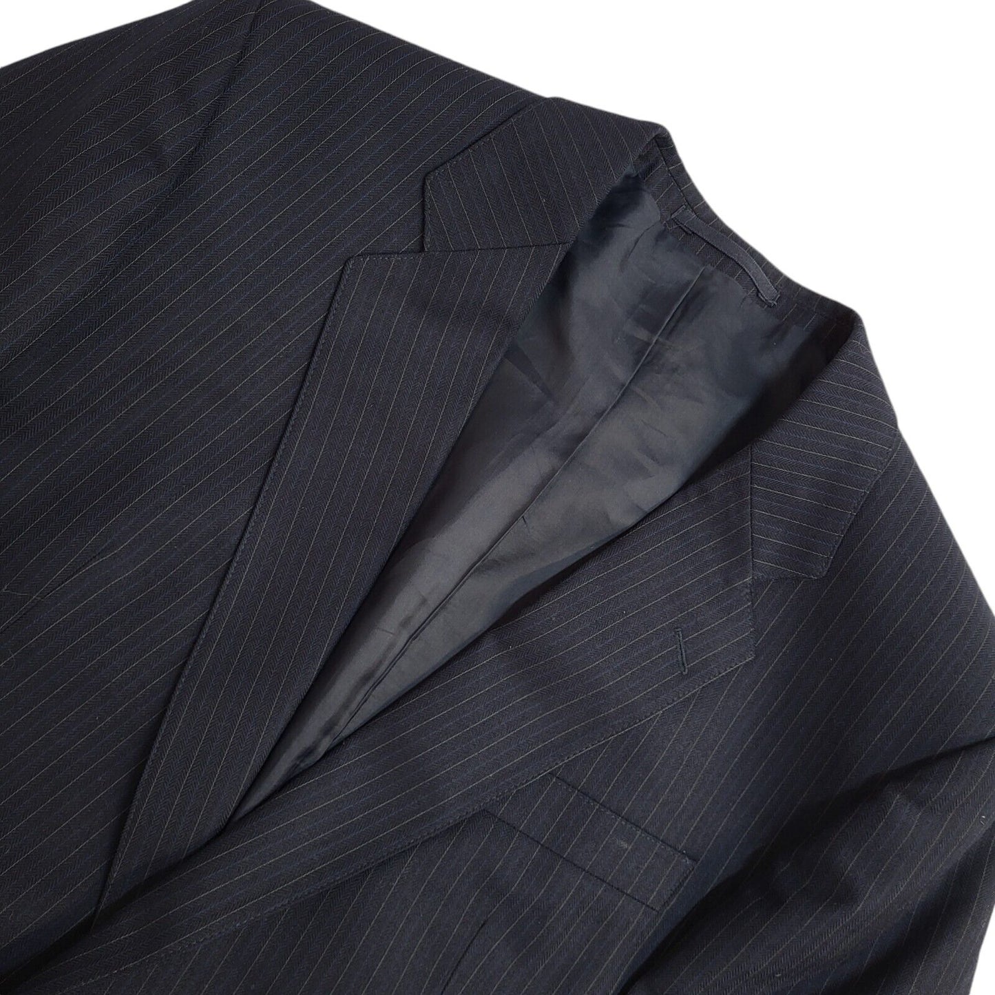 Greenwoods 90s Navy Blue Blazer Suit Jacket Uk Men's Size XL 44" W40 L31