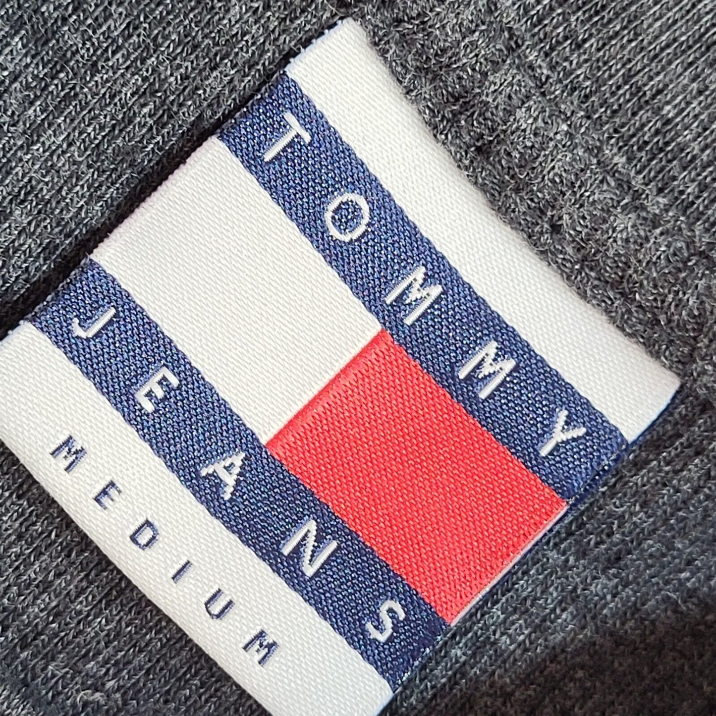 Tommy Hilfiger Grey Y2K Round Neck Jumper Uk Women's Size Medium