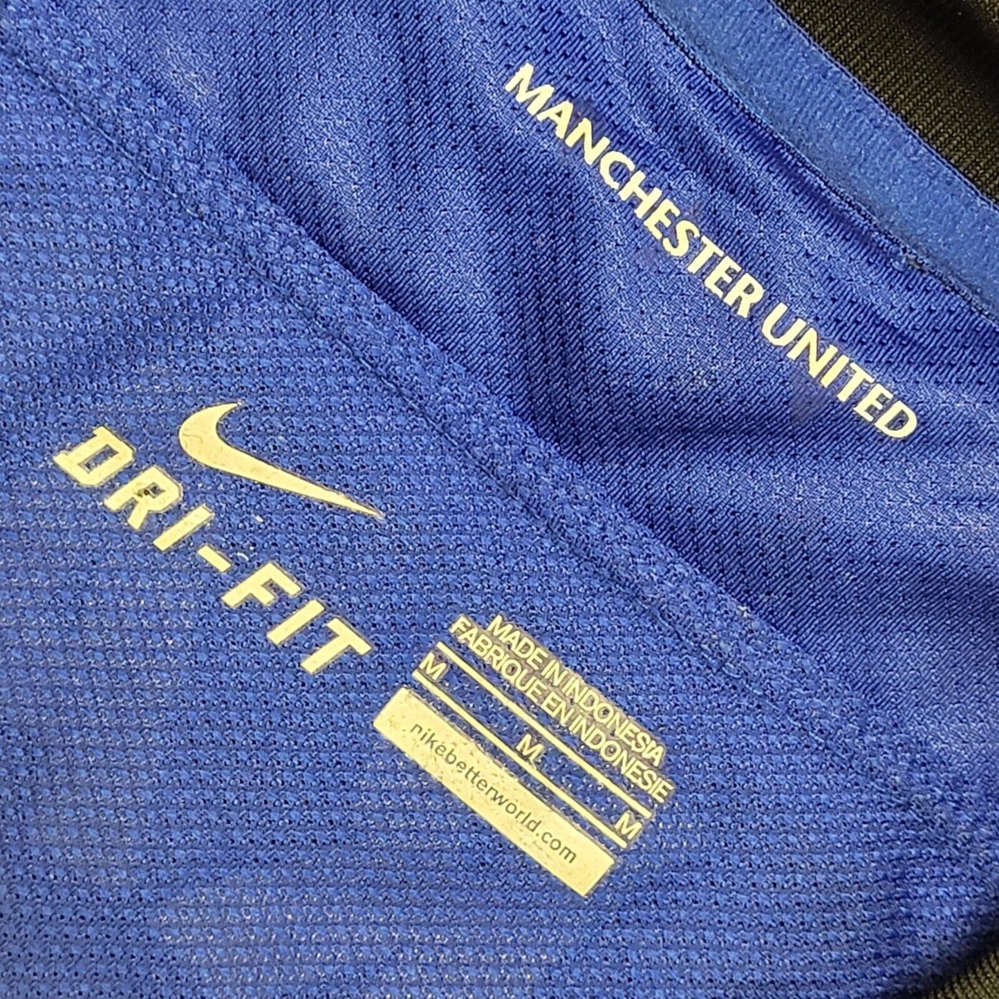 Nike Manchester United FC Blue No.10 Prav Football Shirt Uk Men's Size M