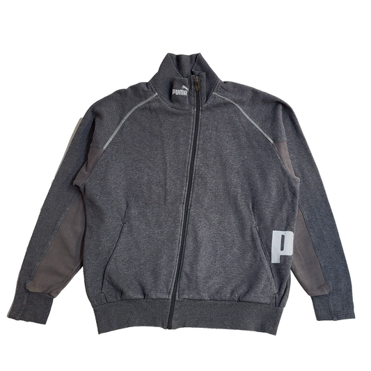 Puma Grey Vintage 90's Zipped  Sports Jacket UK Men's Size L