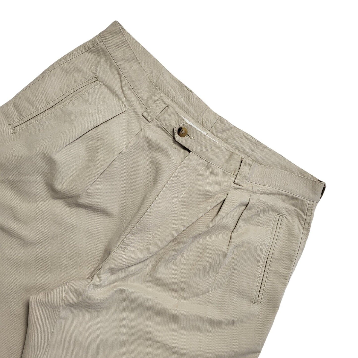 George Y2k Vintage Beige Straight Leg Chino Trousers Uk Men's XL W36 L30