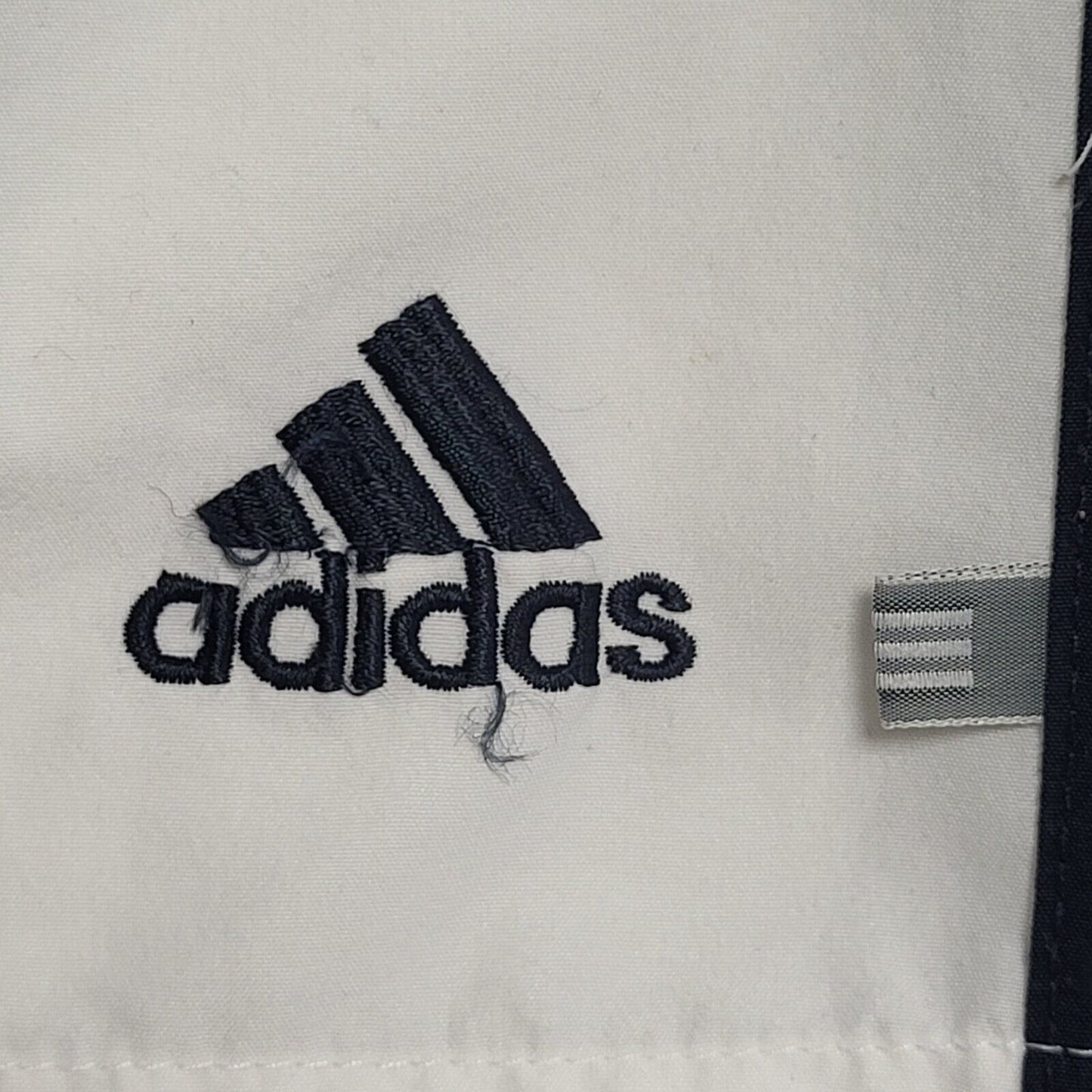 Adidas White Y2k Drawstring Sports Shorts Uk Men's XL Waist 36"