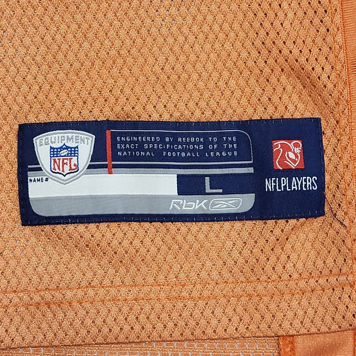 Reebok Orange No.87 Muhammad NFL American Football Jersey UK Men's Size L