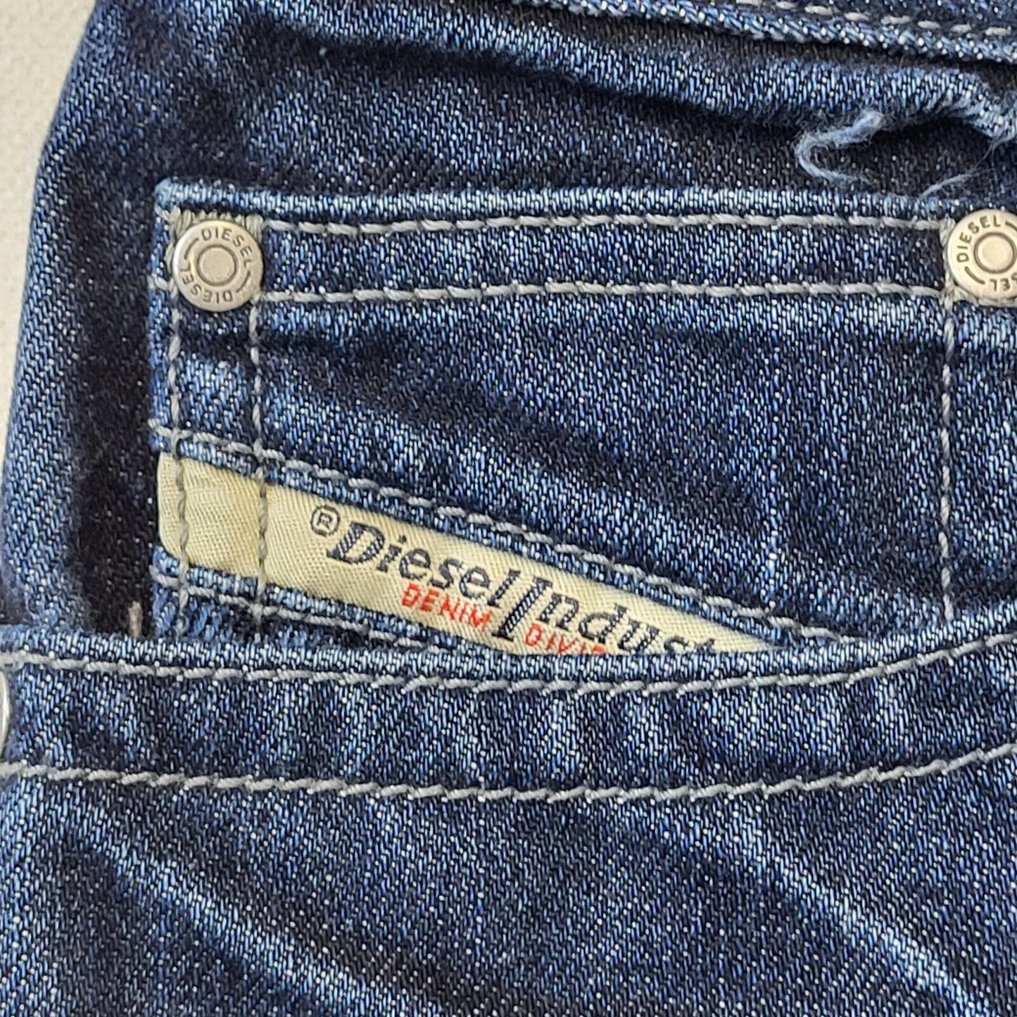 Diesel Thavar Y2k Blue Straight Denim Jeans Men's Size XS W28 L30