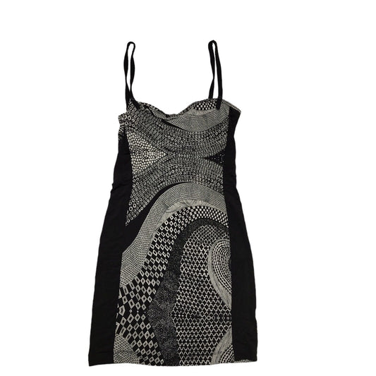 Miss Sixty Y2K Black & White Party Mini Dress UK Size Medium