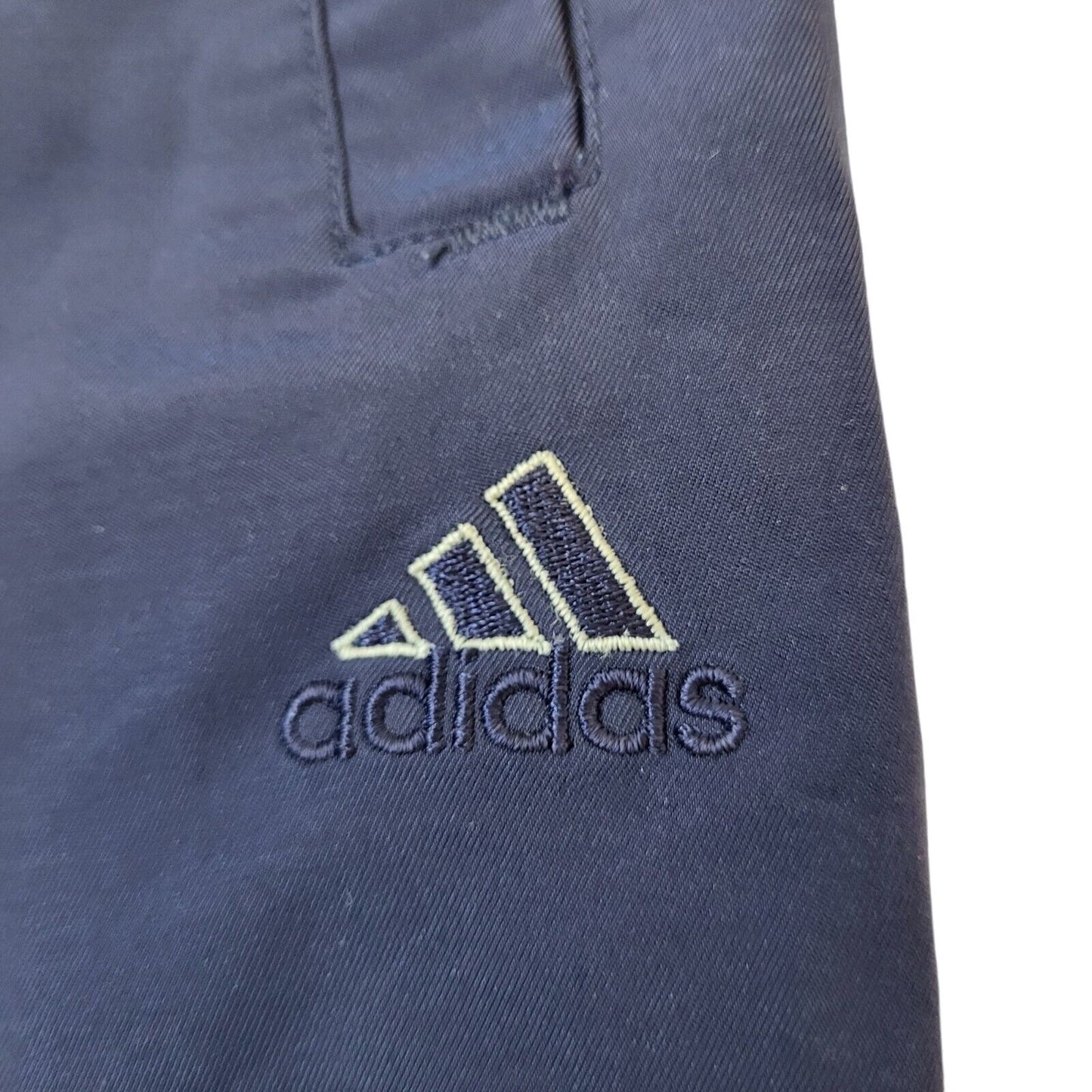 Adidas 90s Vintage Cropped Navy Trousers Women's Size 12 W30 L21