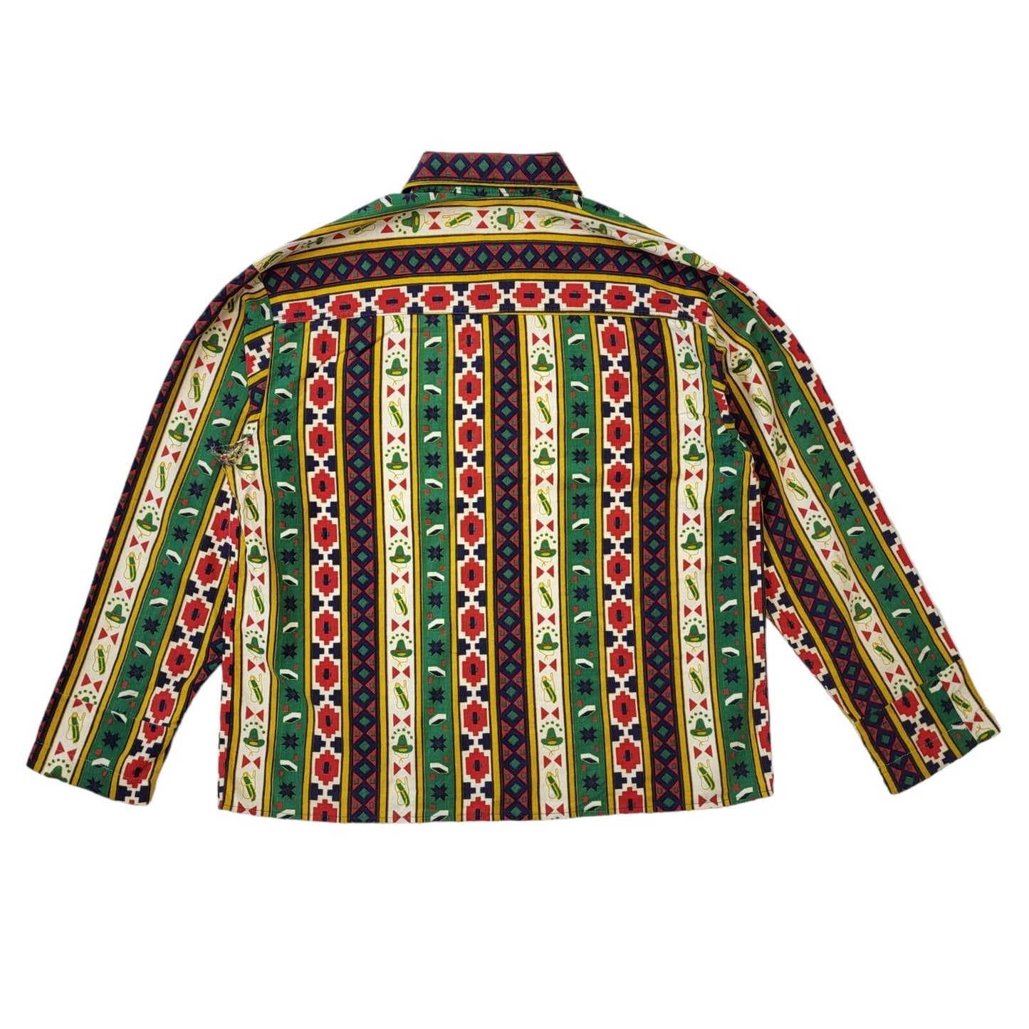 90s Vintage Multicoloured Retro Button Up Long Sleeve Shirt Women's 16