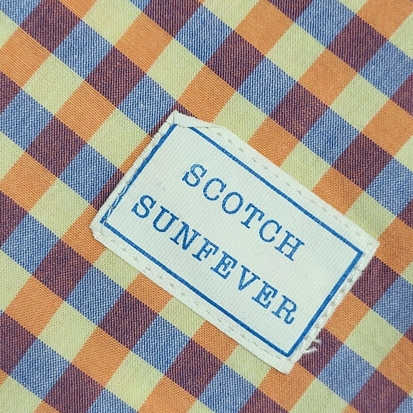 Scotch & Soda Vintage Y2K Pink Blue Check Long Sleeve Shirt Uk Men's Size S