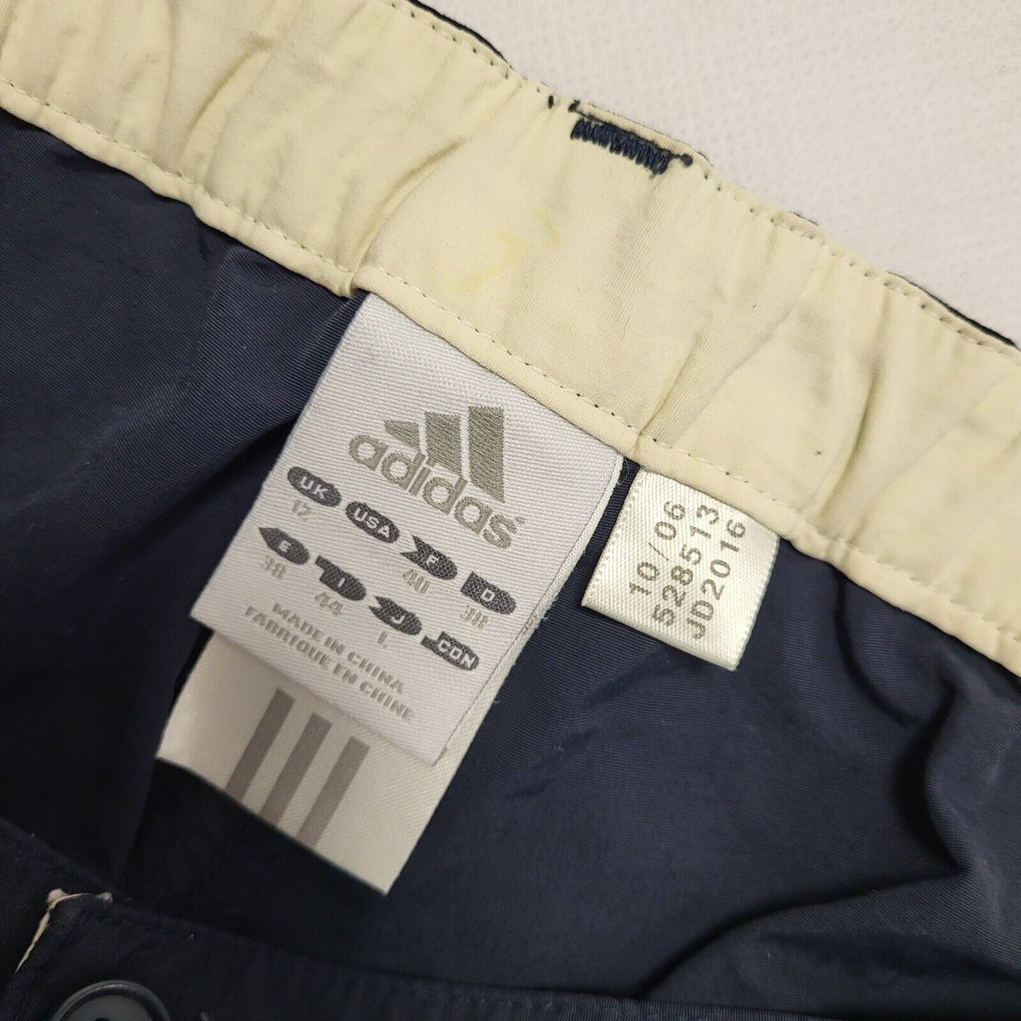 Adidas Y2K Navy Blue Straight Leg Cargo Trousers Women's UK 12 W30 L30