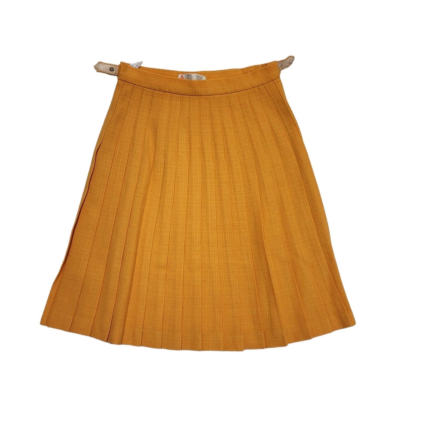 Laird-Porch of Scotland 70s Orange Buckle Mini Skirt Uk Women's Size 6 W24