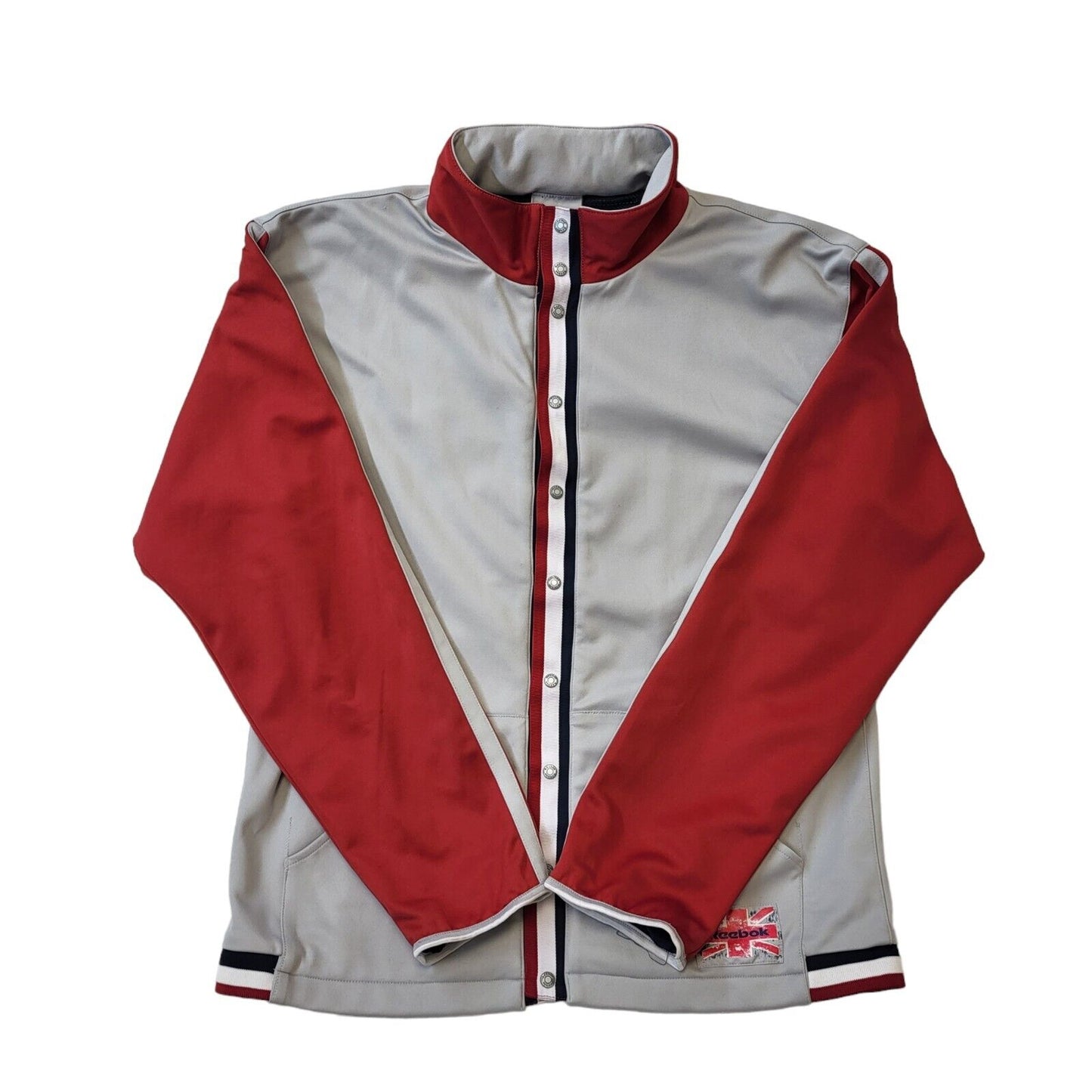 Reebok Y2K Vintage Grey & Red Track Jacket Men's Size Large