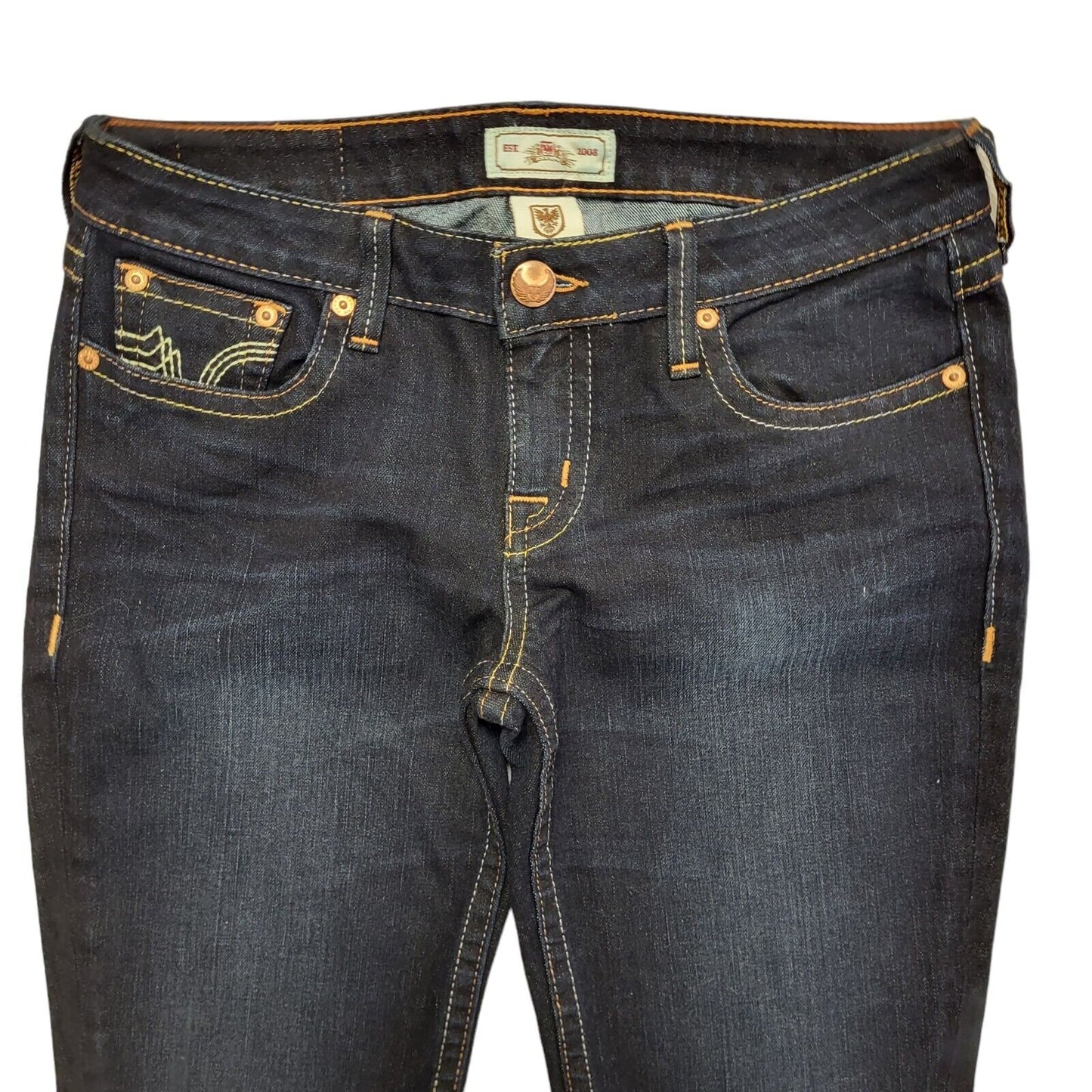 PRVCY Vintage 90s Dark Blue Bootcut Denim Jeans Women's Size 10 W29 L34