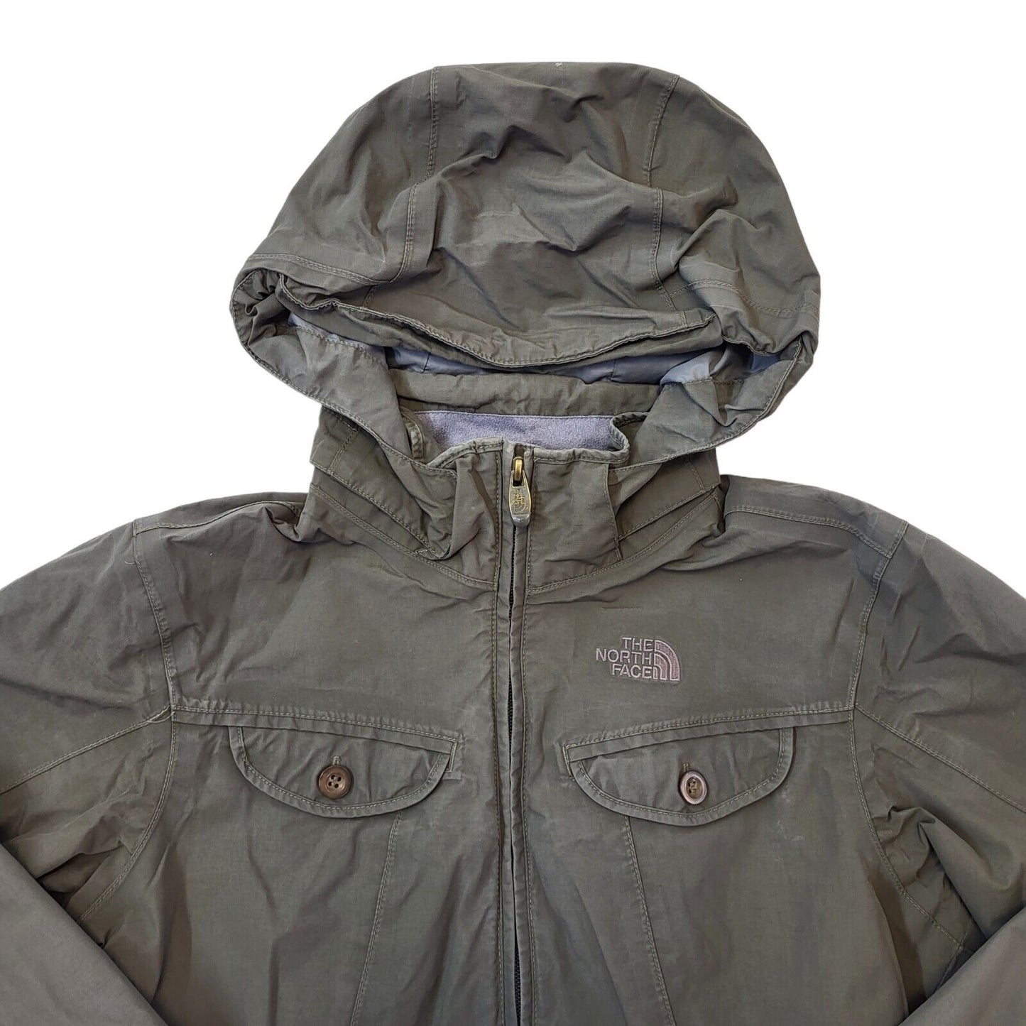 The North Face Hyvent Green Hooded Zip Up Sports Jacket Women's Size M