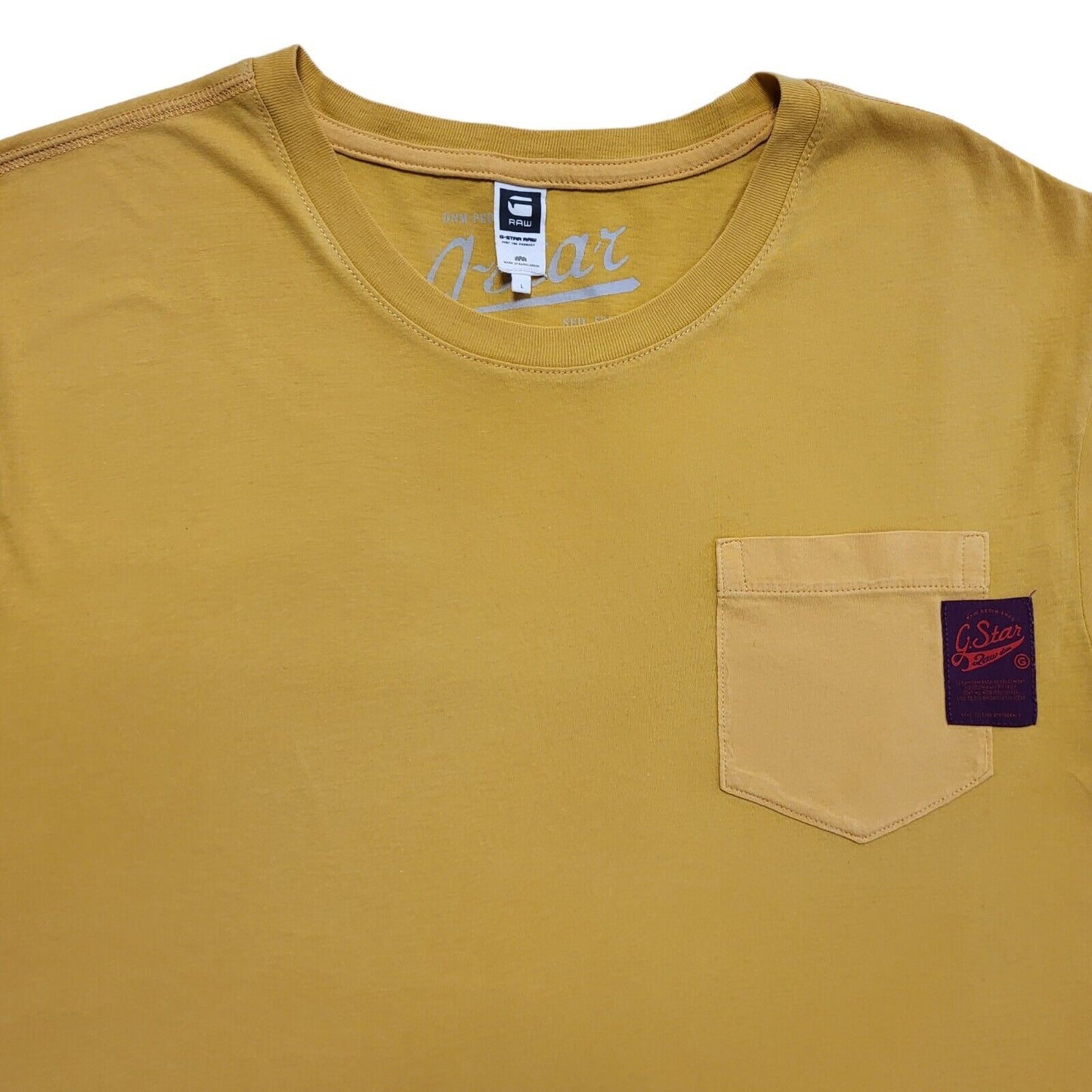 G-Star Raw Orange Vintage Y2K    Short Sleeve T-Shirt Uk Men's L