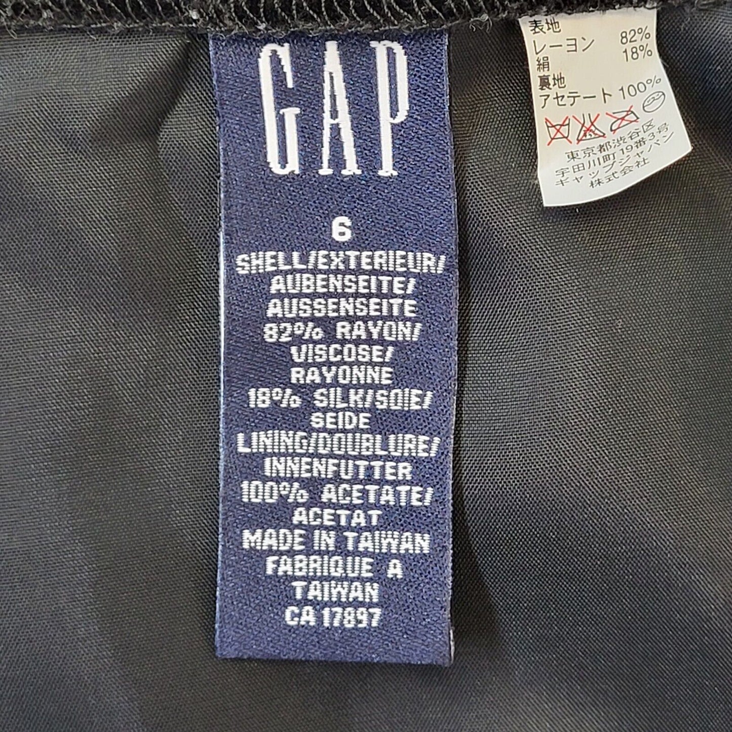 Gap 90s Vintage Black Velvet Skirt Women's Size 10 W28