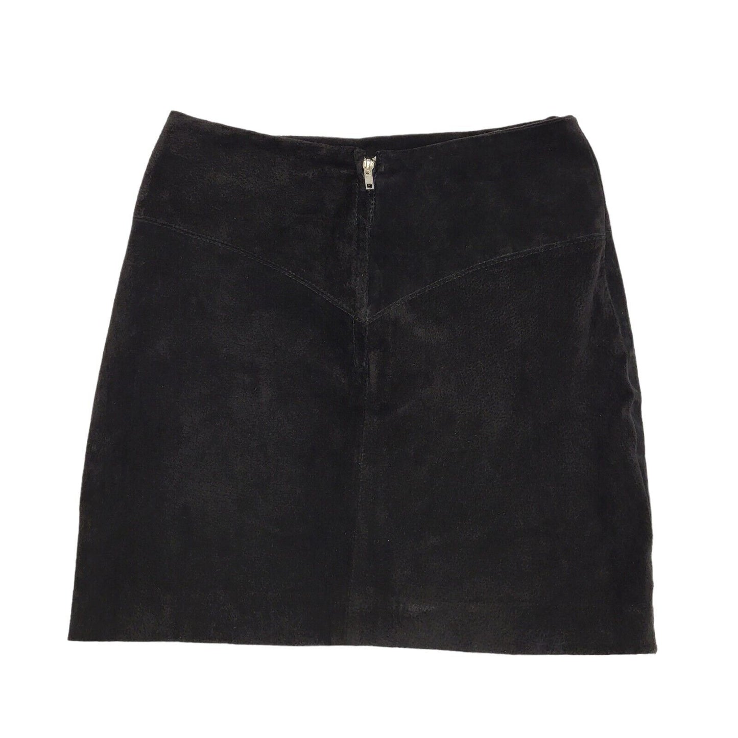 Hippie Shake 80's Vintage Black Suede Skirt Women's Size L W30