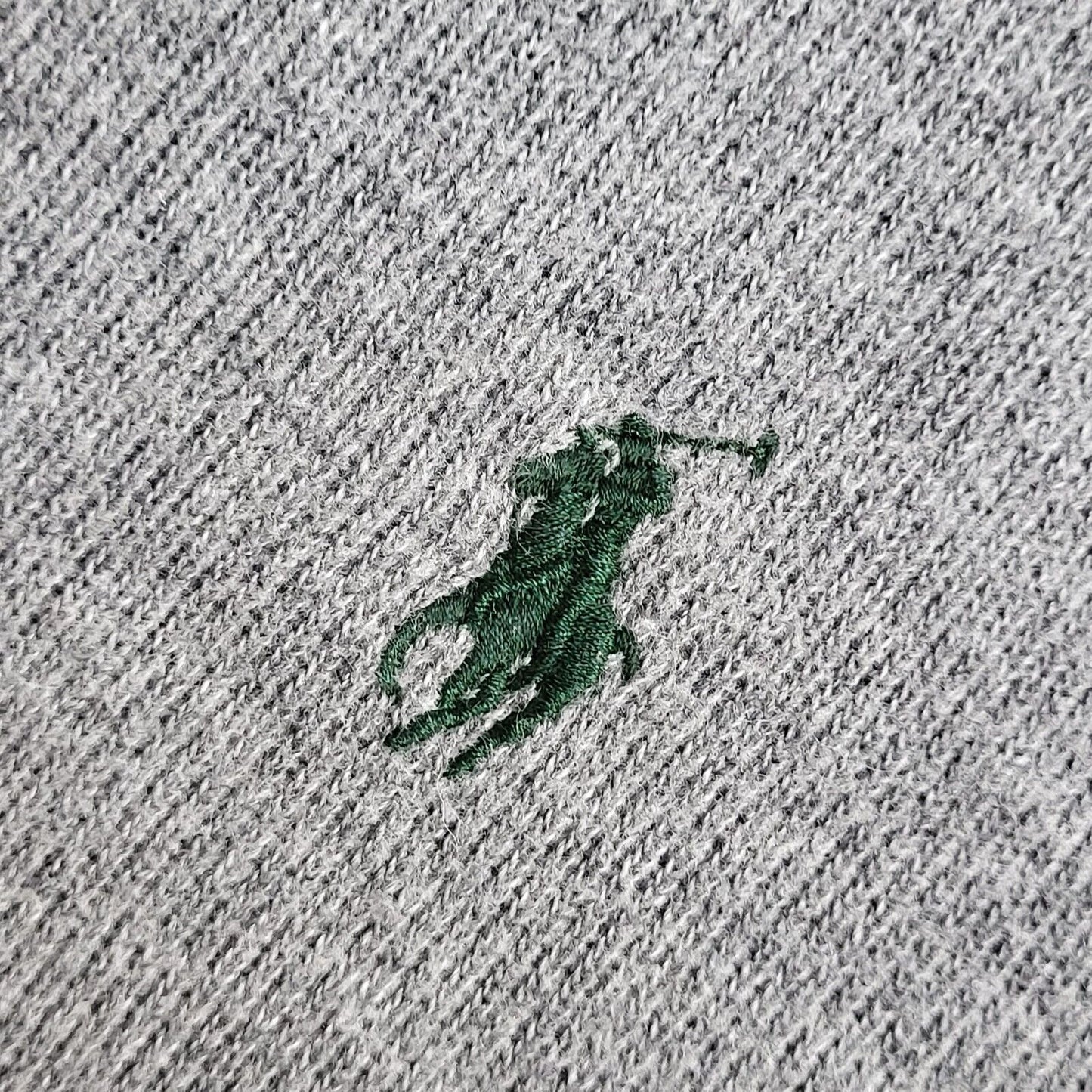 Polo Ralph Lauren Grey Roll Neck Vintage Y2K Jumper Men's UK L