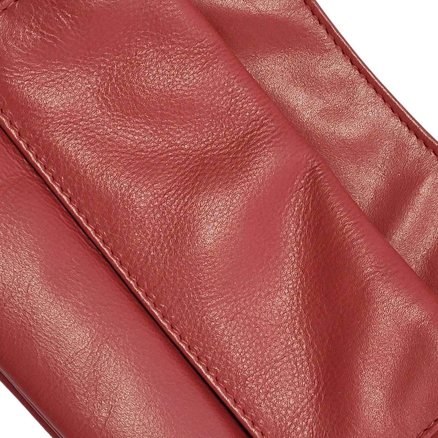 Genuine Leather Dark Pink Leather Cross Body Shoulder Bag Uk Size 9" x 5.5"
