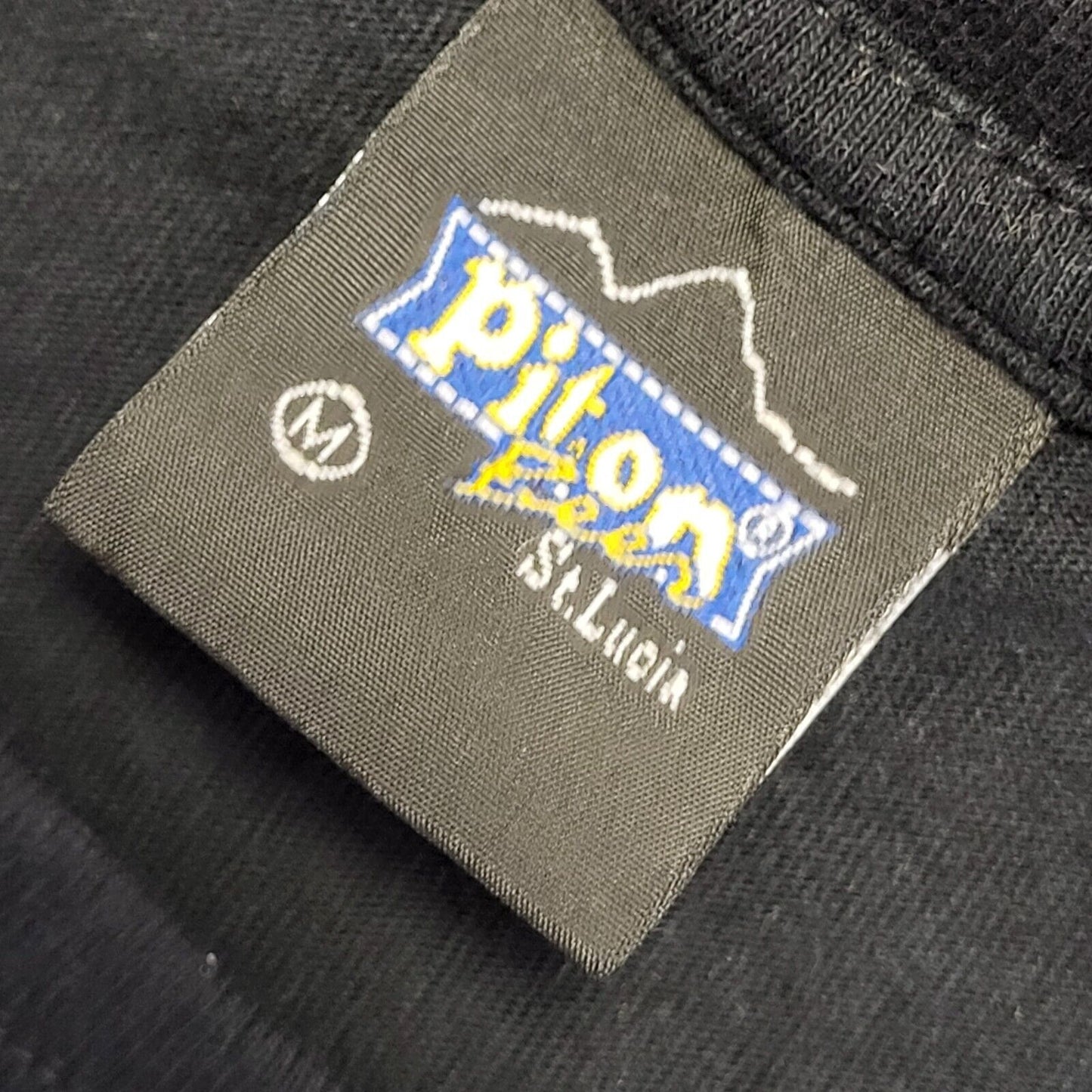 Piton Lager Beer St Lucia Black Vintage 90s T-Shirt Uk Men's Size Medium