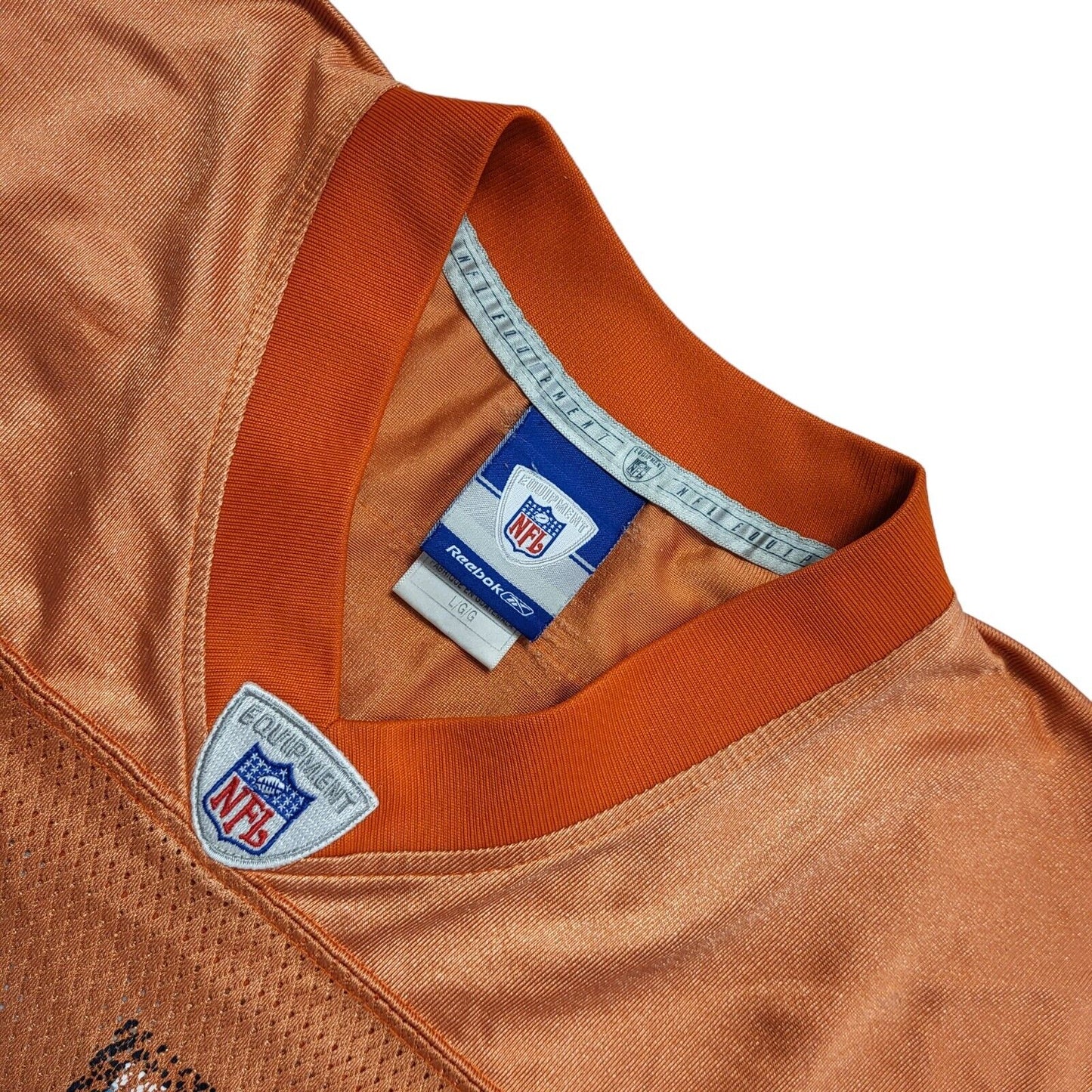Reebok Orange No.87 Muhammad NFL American Football Jersey UK Men's Size L
