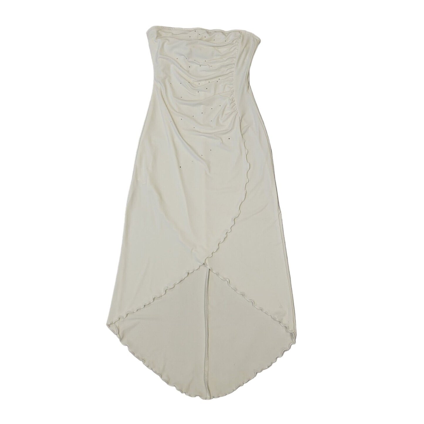 Rebecca Vintage 90s White Sleeveless Dress Uk Women's Size 8-10