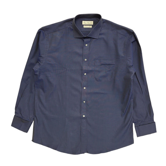 Marks & Spencer Vintage Y2K Dark Blue Long Sleeve Shirt Uk Men's Size XL
