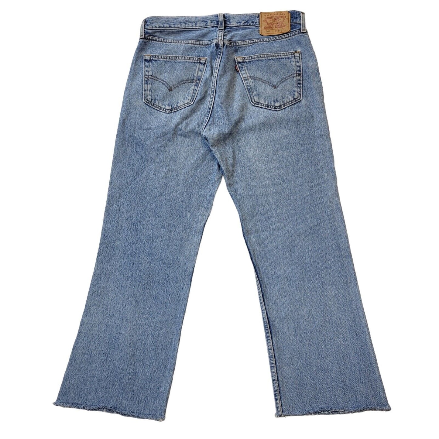 Levi's 501 Vintage 90s Light Blue Wide Leg Denim Jeans Men's Size L W34 L28