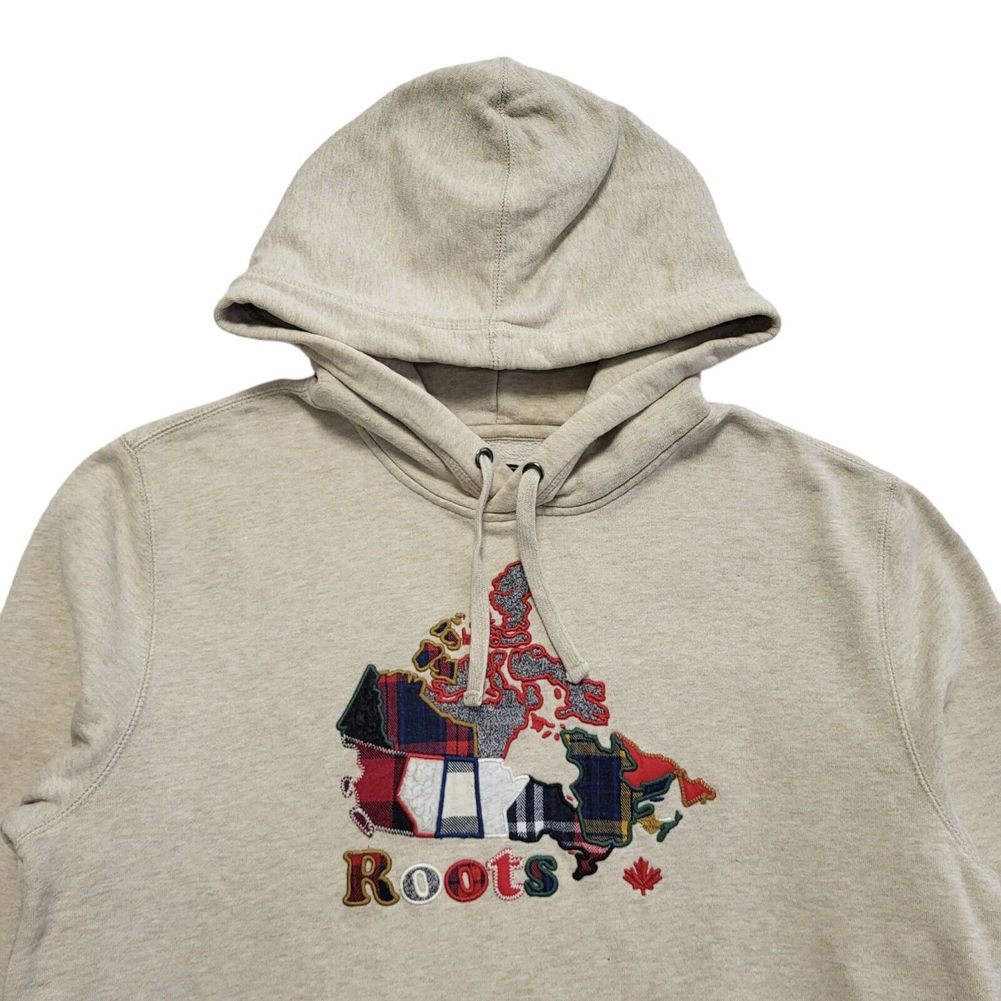 Roots Vintage Y2k Beige Pullover Sweatshirt Hoodie Uk Men's Size L