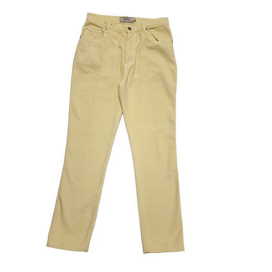 R.I Clothing Vintage 90's Yellow Tapered Jeans UK Women's 12 W30 L29